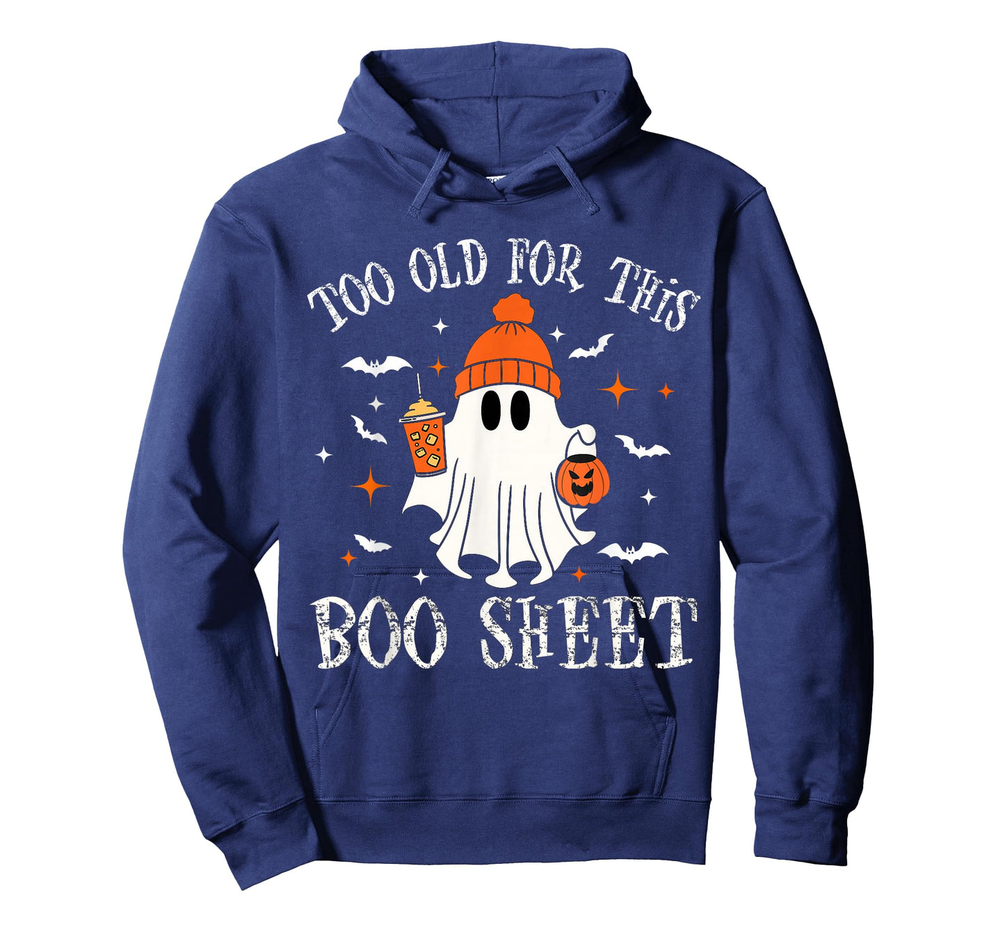 Too Old For This Boo Paper Ghost Halloween for Costume T-Shirt
