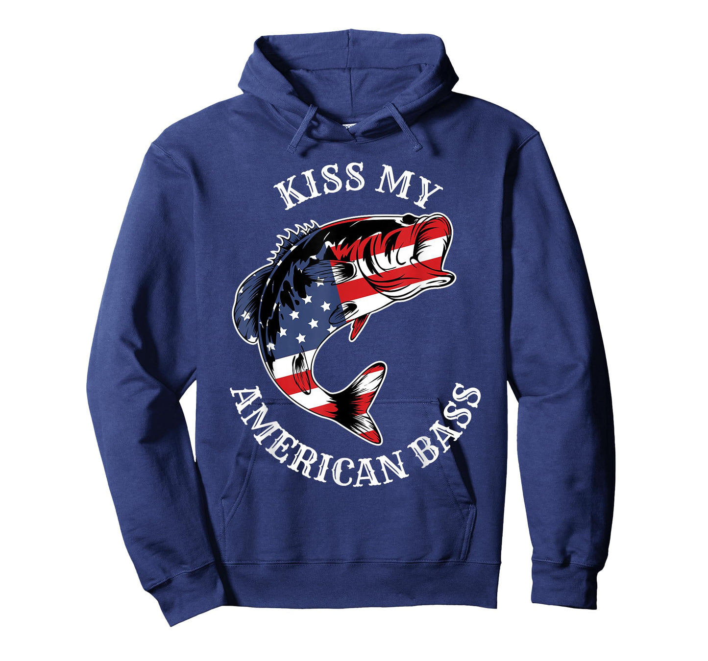 Kiss My American Bass - Funny Fishing Redneck Patriot USA T-Shirt