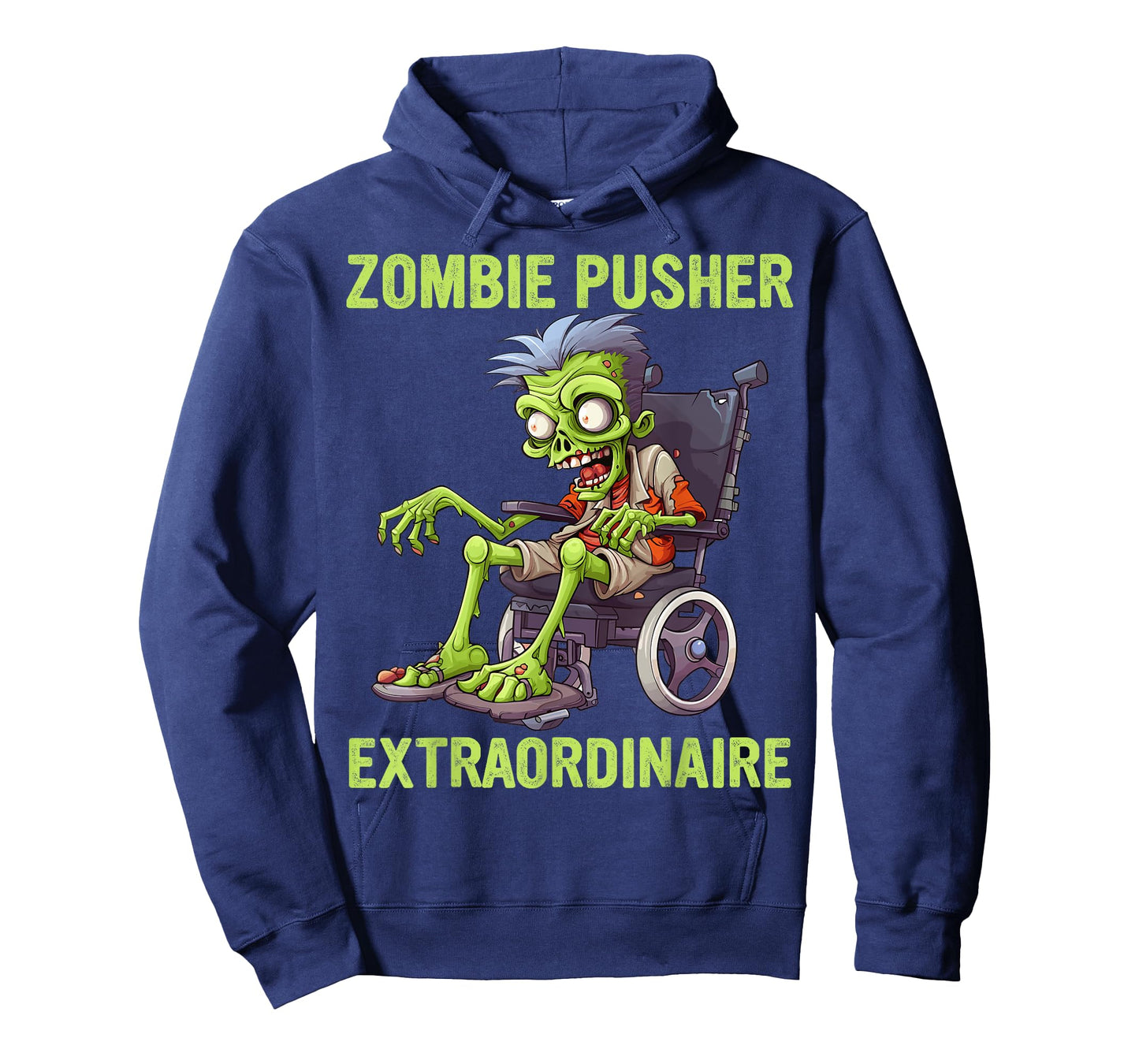 Wheelchair Costume Zombie Pusher Halloween Handicap Joke T-Shirt