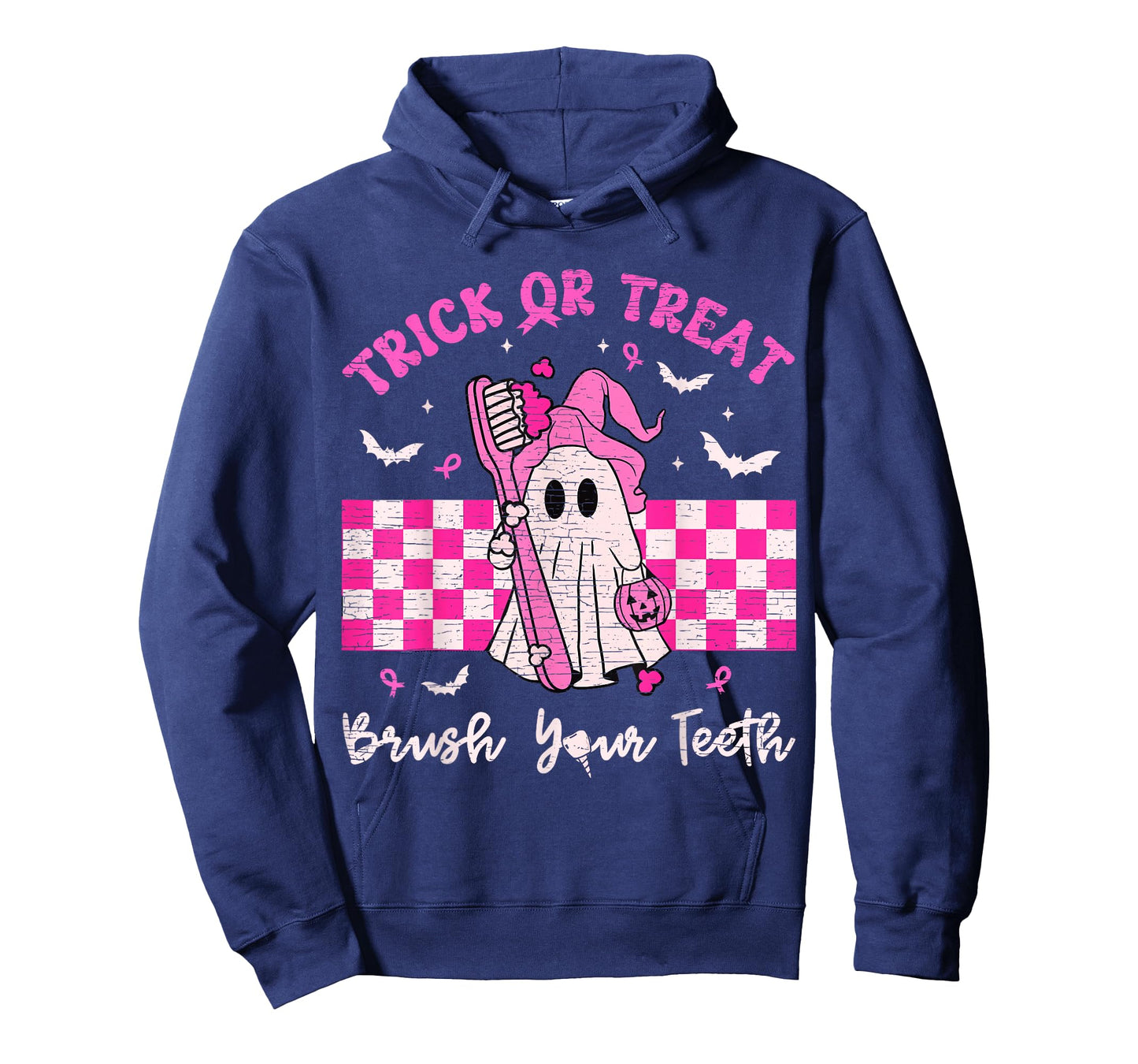 Wear A Pink Trick Or Treat Brush Your Teeth Dental Halloween T-Shirt