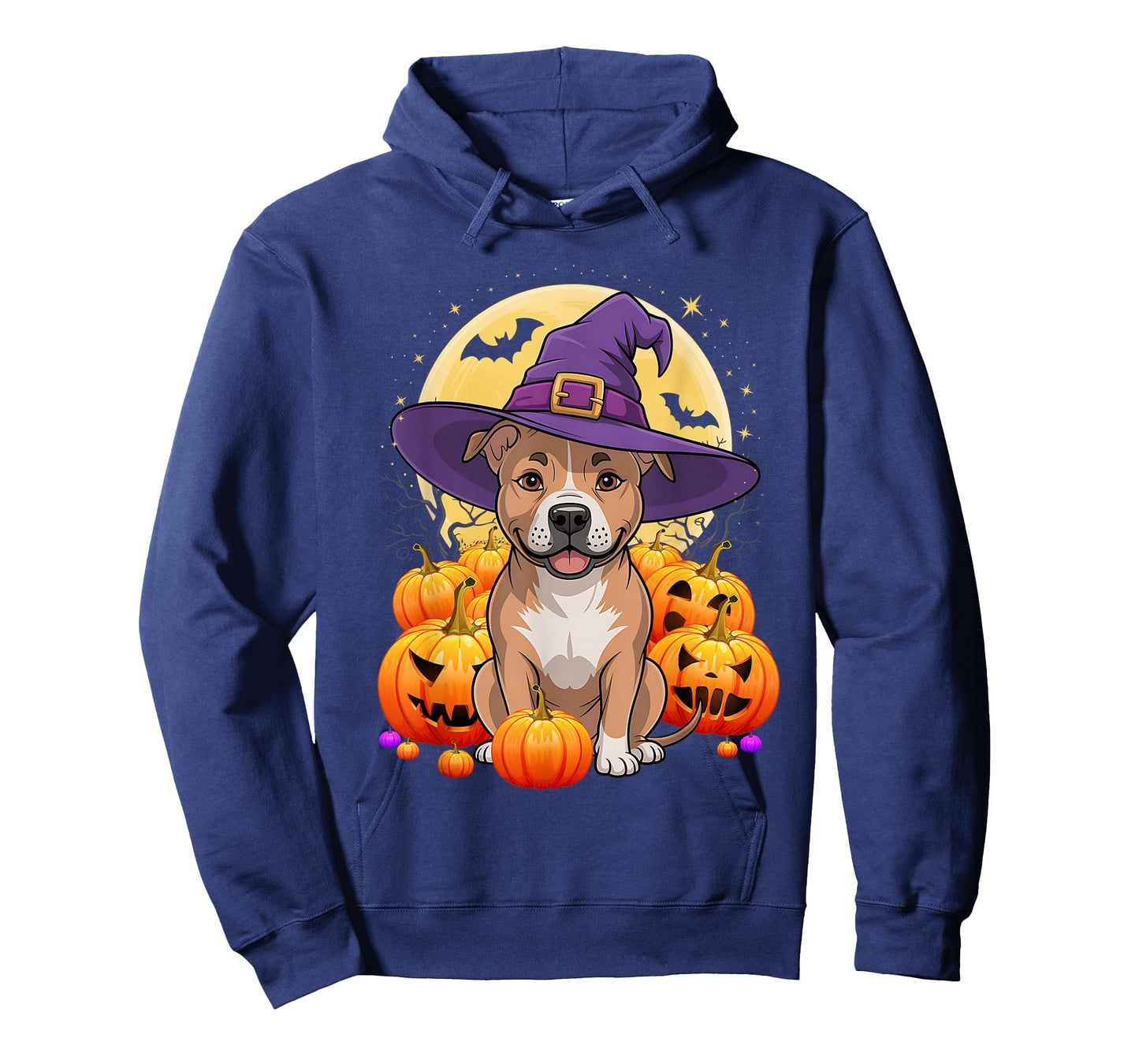 Halloween Pitbull Dog Pumpkin Costume for Men Women Kids T-Shirt