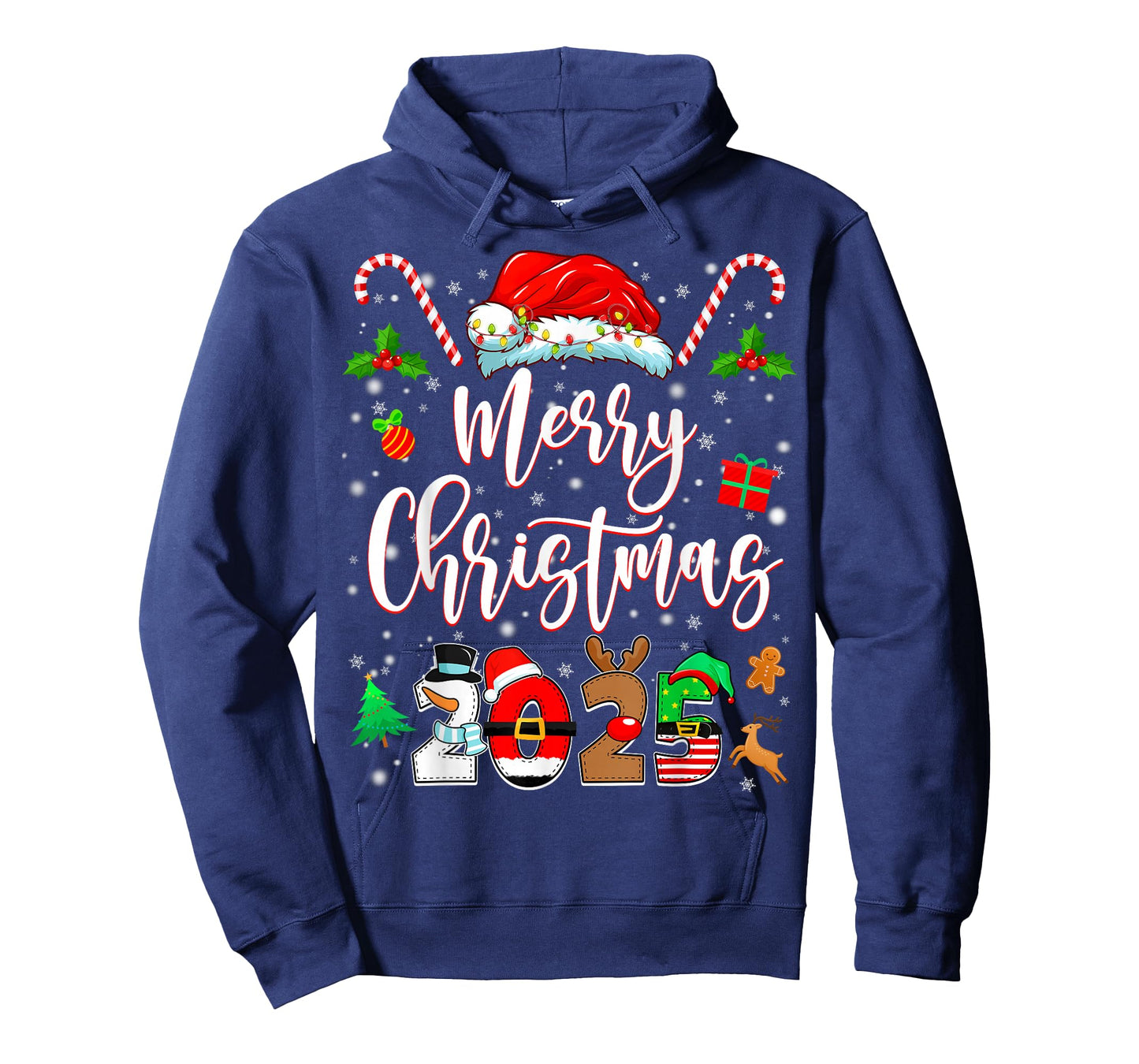 Merry Christmas 2025 Family Matching Pajamas Xmas Men Women T-Shirt