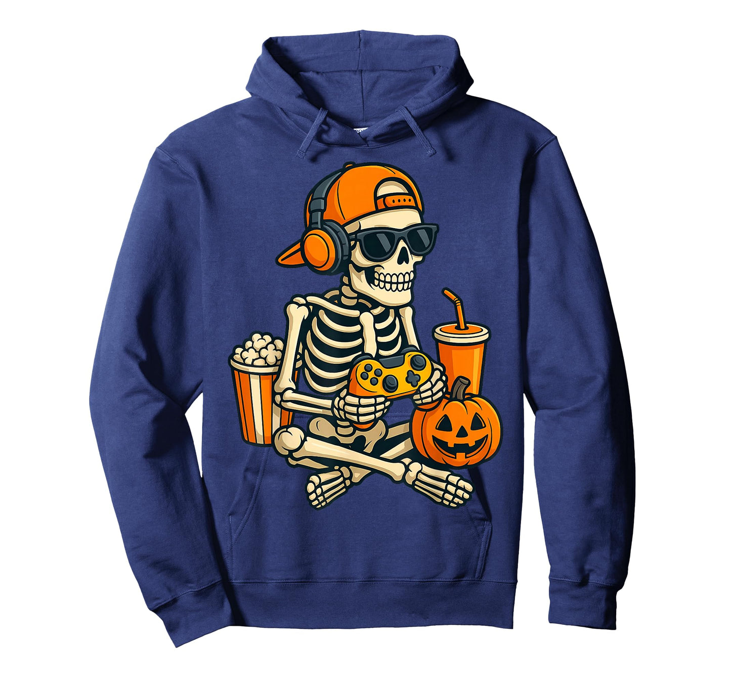 Halloween Skeleton Gamer Video Gaming Boys Men Kids Tees T-Shirt
