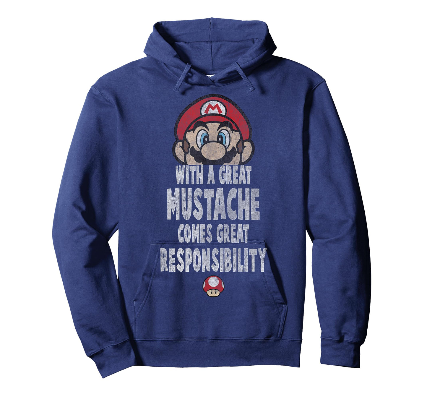 Super Mario With A Great Mustache Comes Great Responsibility T-Shirt