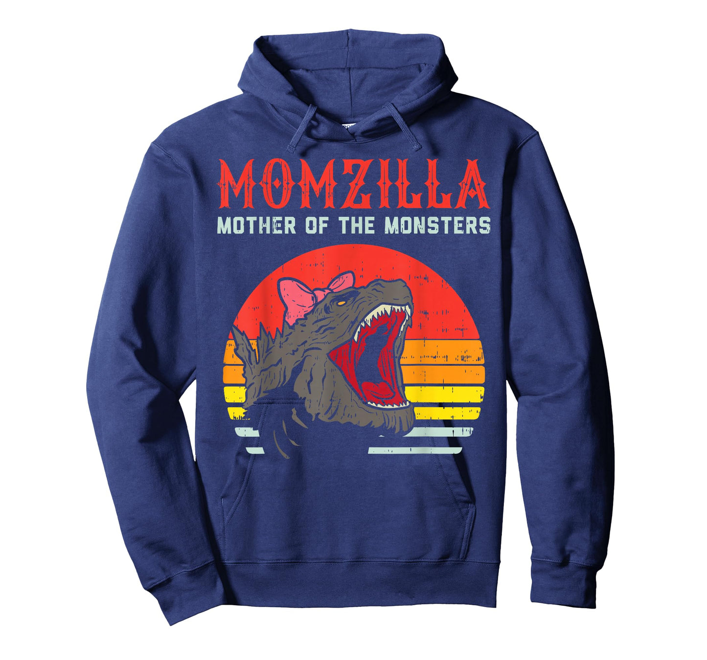 Momzilla Mother Of Monsters Ribbon Retro Mama Step Mom Gift T-Shirt