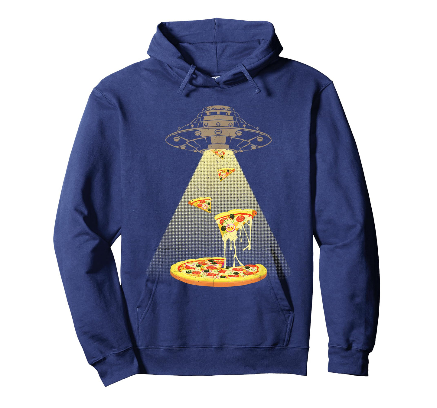 Cool Pizza For Men Women UFO Alien Eating Pizza Abduction T-Shirt