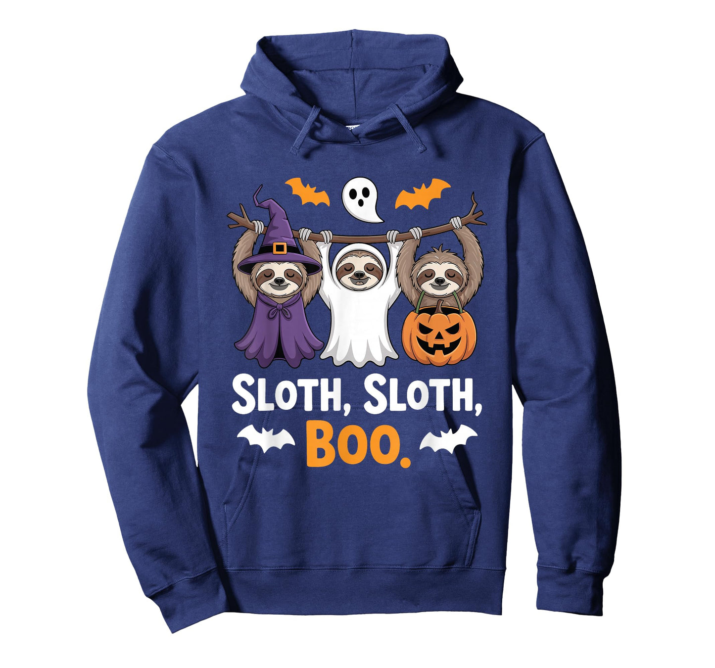 Funny Sloth Ghost Halloween Boo Costume Cute Lazy Pumpkin T-Shirt