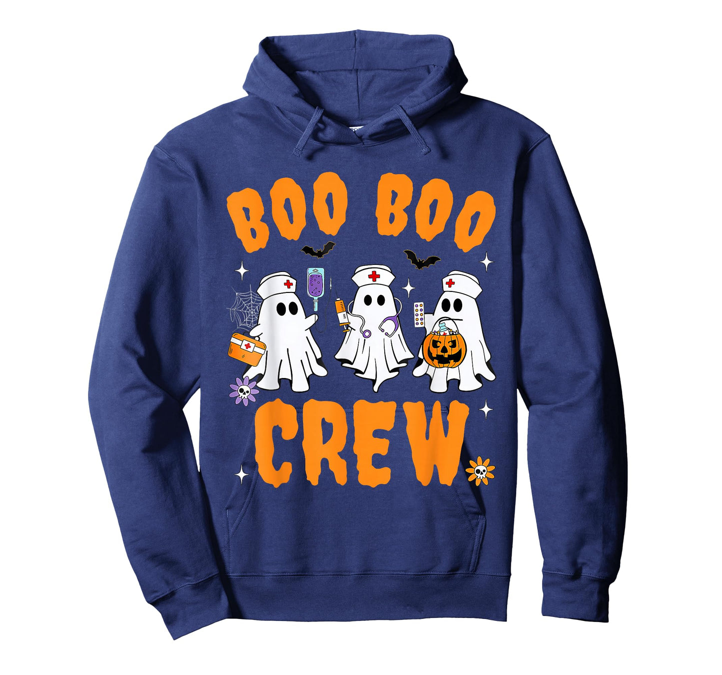 Boo Boo Crew Nurse Ghost Scrub Top Nursing Halloween Costume T-Shirt