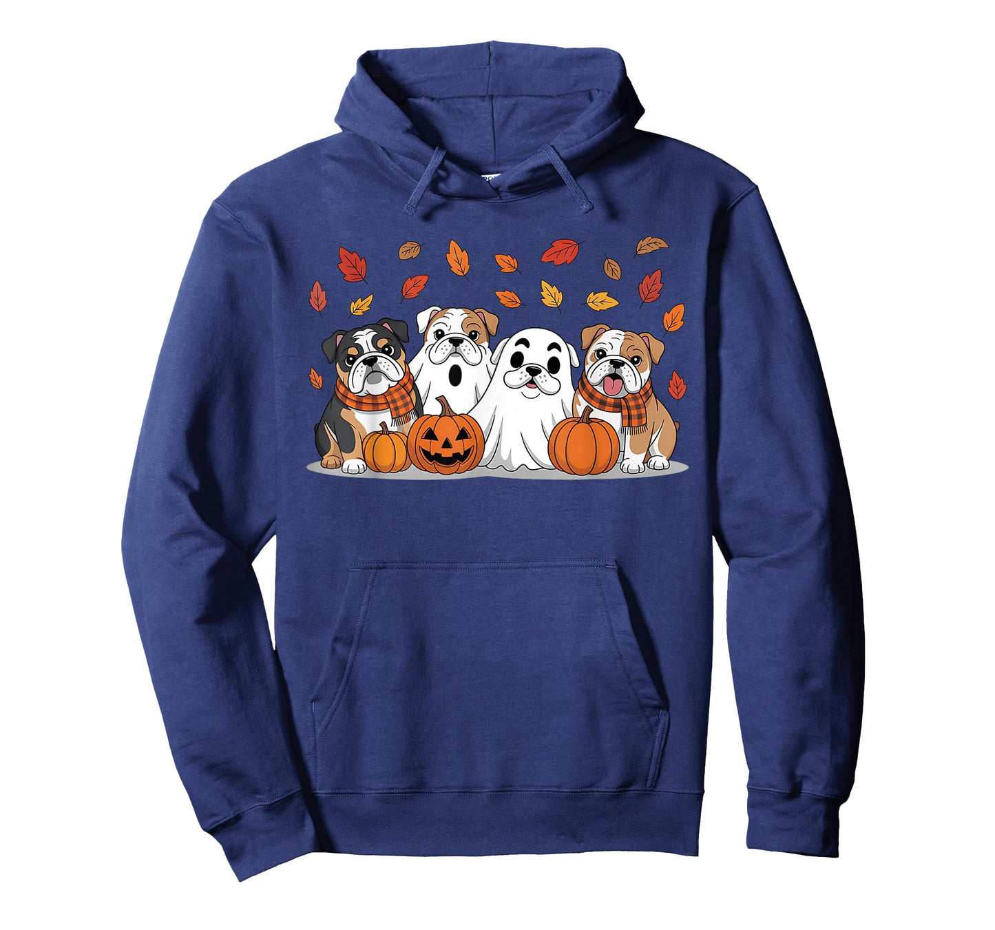 English Bulldog Ghost Fall Autumn Thanksgiving Halloween T-Shirt
