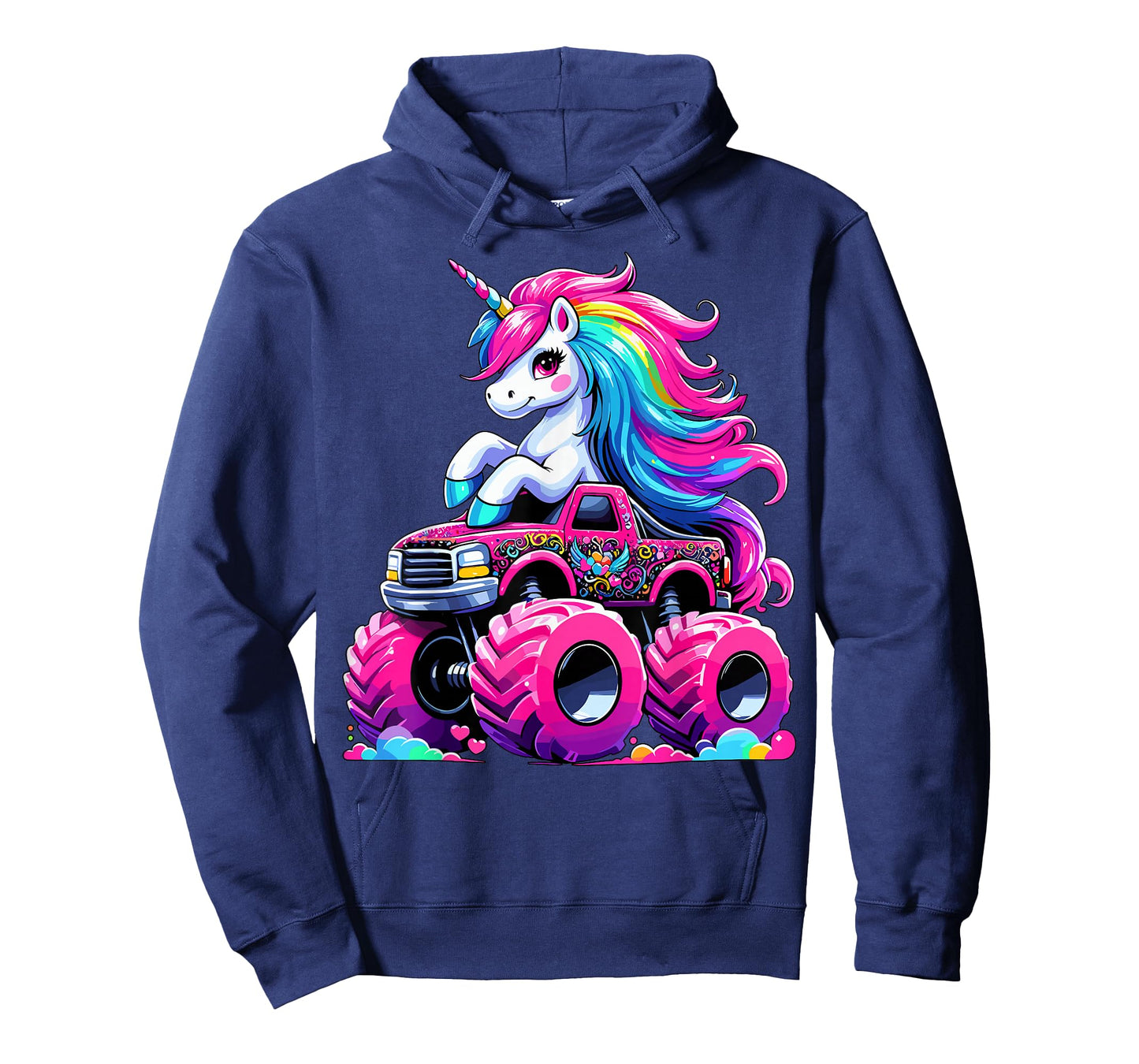 Cute Unicorn Riding Monster Truck T-Shirt