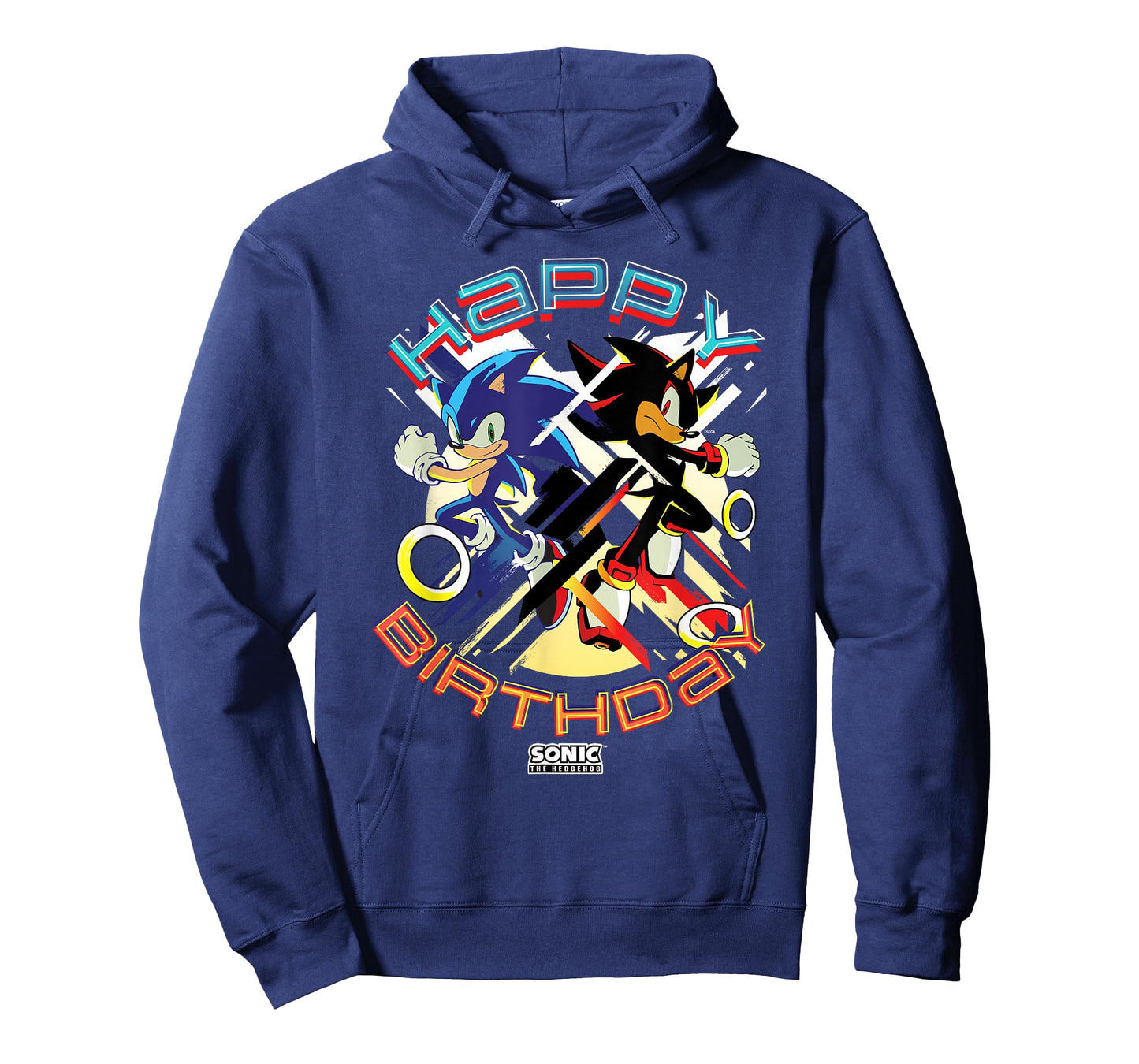Sonic The Hedgehog Happy Birthday Sonic Shadow Chest Poster T-Shirt