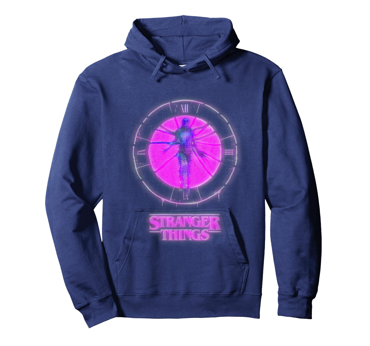 Stranger Things Season 5 Vecna Retro Neon Pink Clock Shot T-Shirt