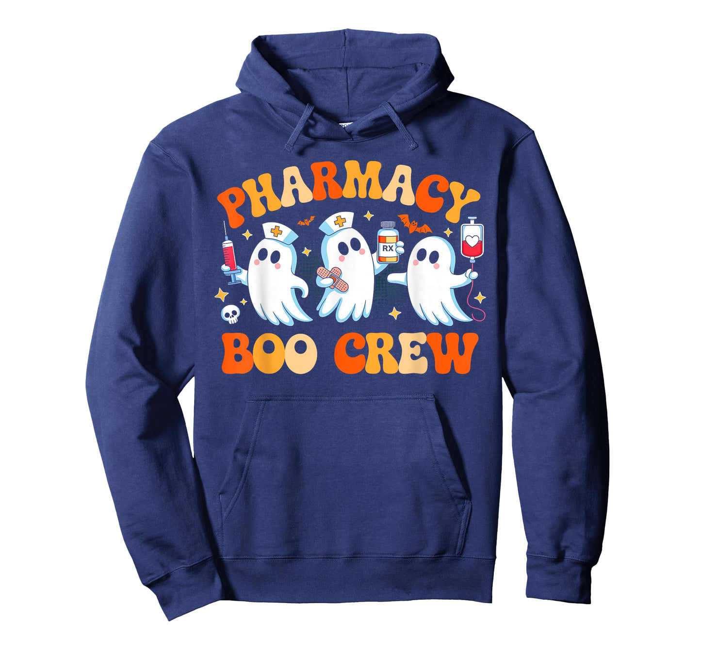 Retro Pharmacy Boo Crew Ghost Pharmacist Tech Halloween T-Shirt