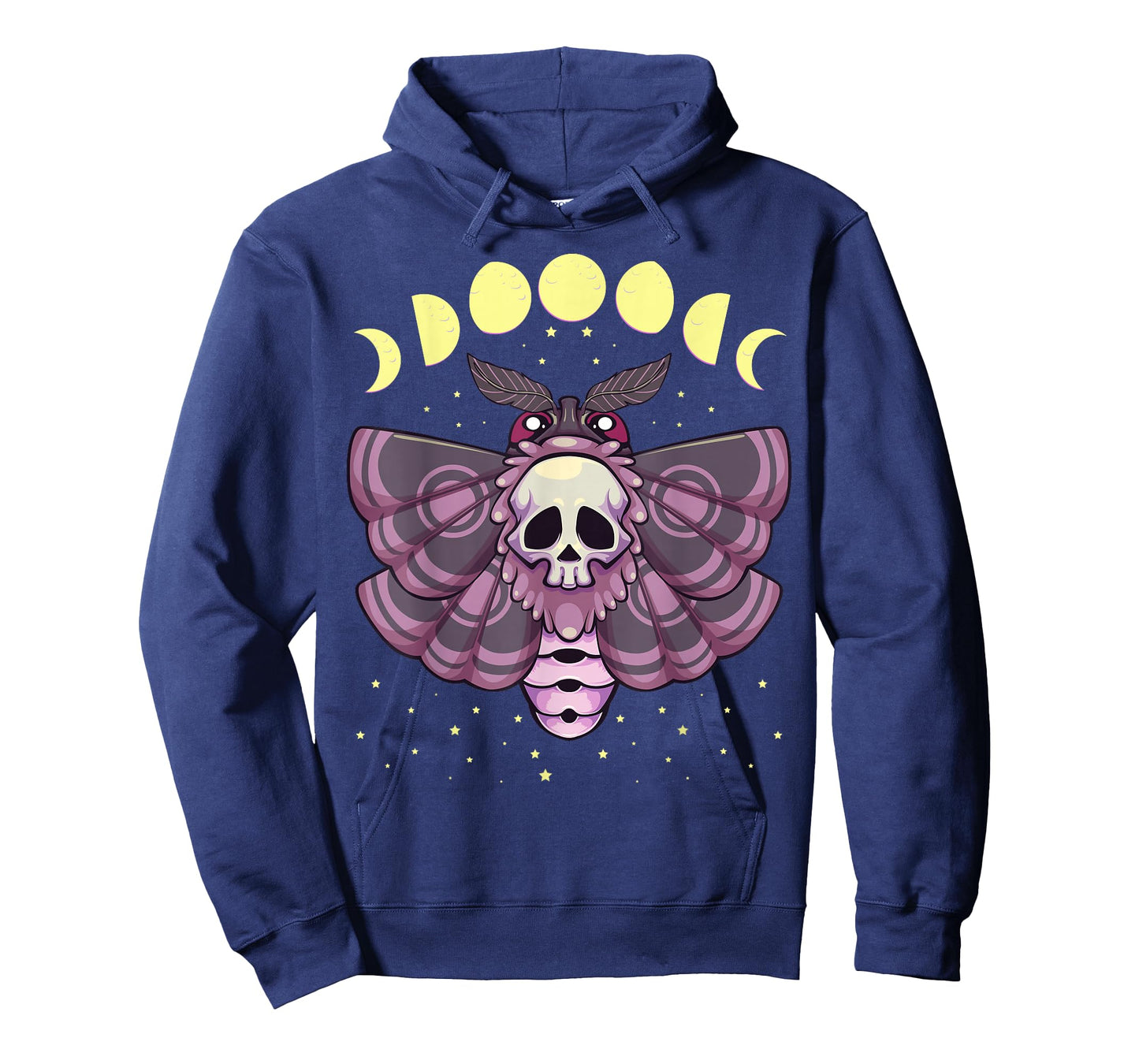Pastel Goth Kawaii Anime Creepy Moth with Moon Phase T-Shirt