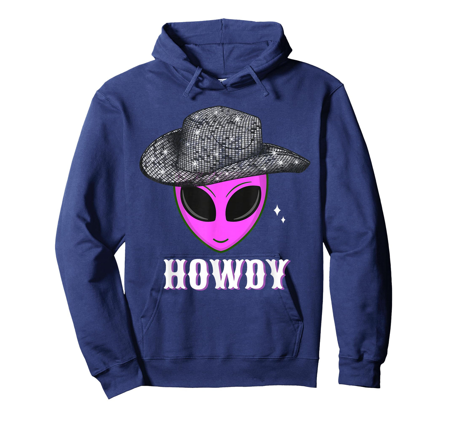 Cool Cowboy Hat Alien Howdy Space Western Disco Theme T-Shirt