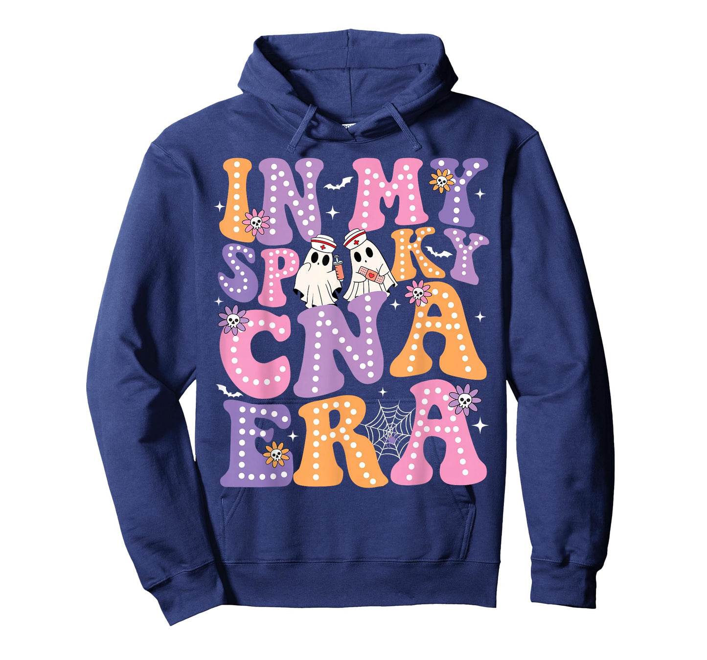 Groovy In My Spooky CNA Era Ghost Nurse Halloween Nursing T-Shirt