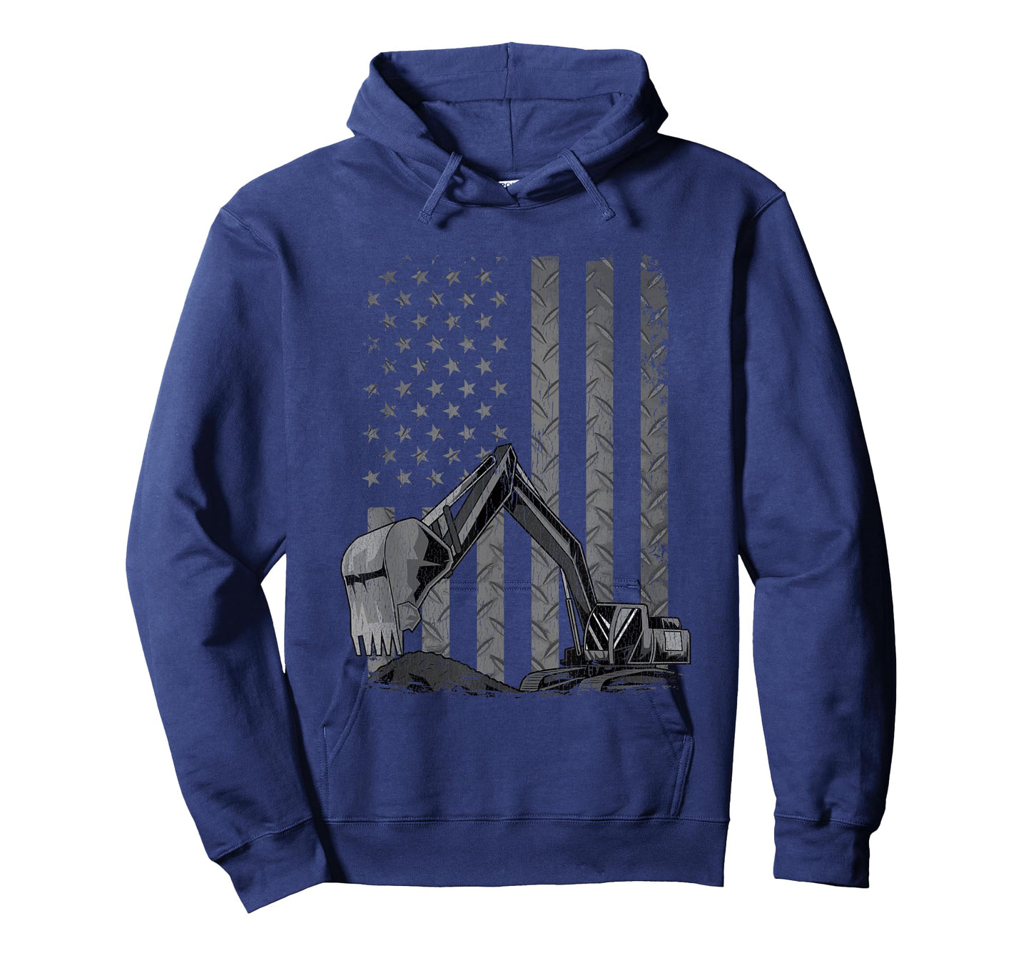 Patriotic Construction Worker Excavator Operator Digger Cool T-Shirt
