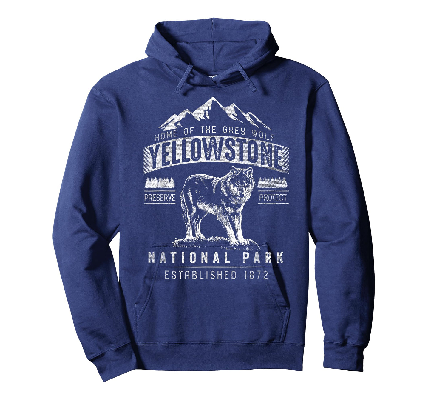 Vintage Grey Wolf Yellowstone National Park T-Shirt