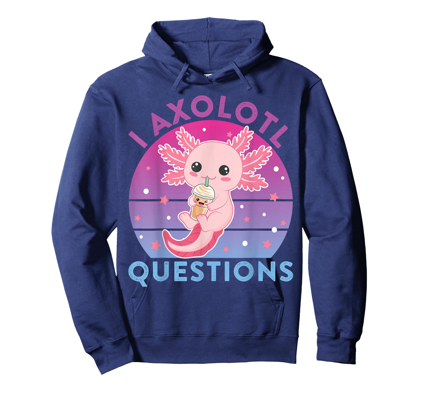 I Ask Axolotl Questions Kids Cute Axolotl Retro Vintage T-Shirt