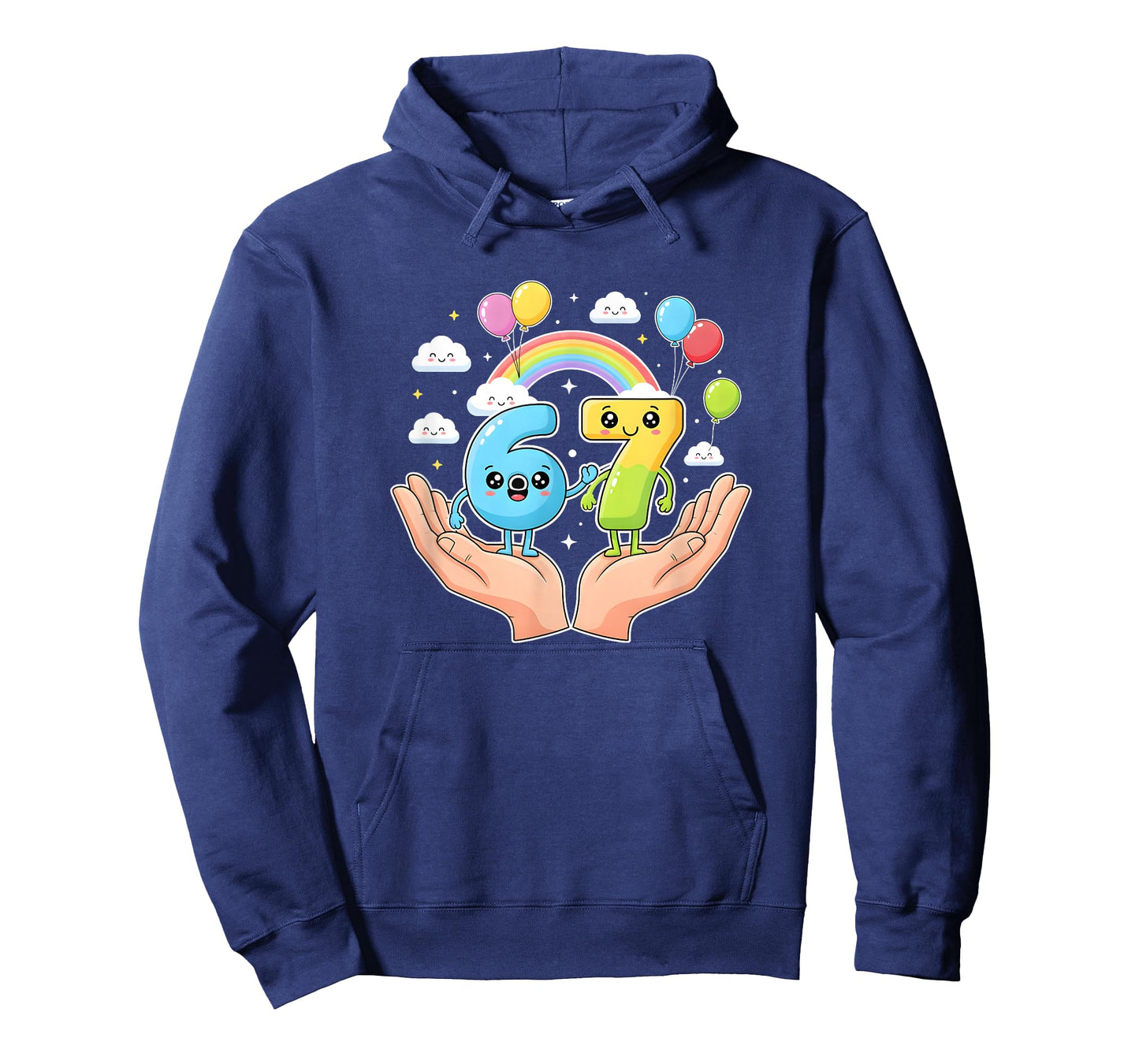 Funny Kawaii Six Seven 6 7 Meme Gen Z/Alpha Slang 6 7 Hands T-Shirt