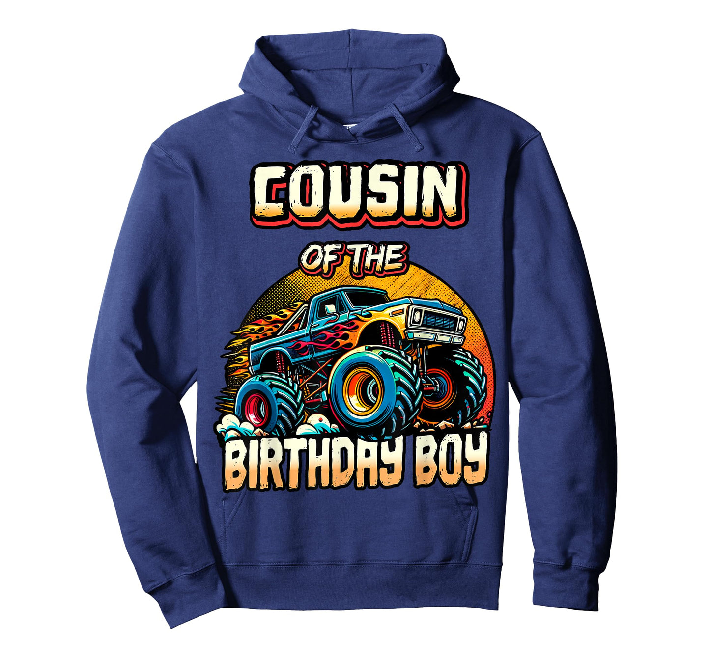 Cousin of the Birthday Boy Monster Truck Birthday Party T-Shirt