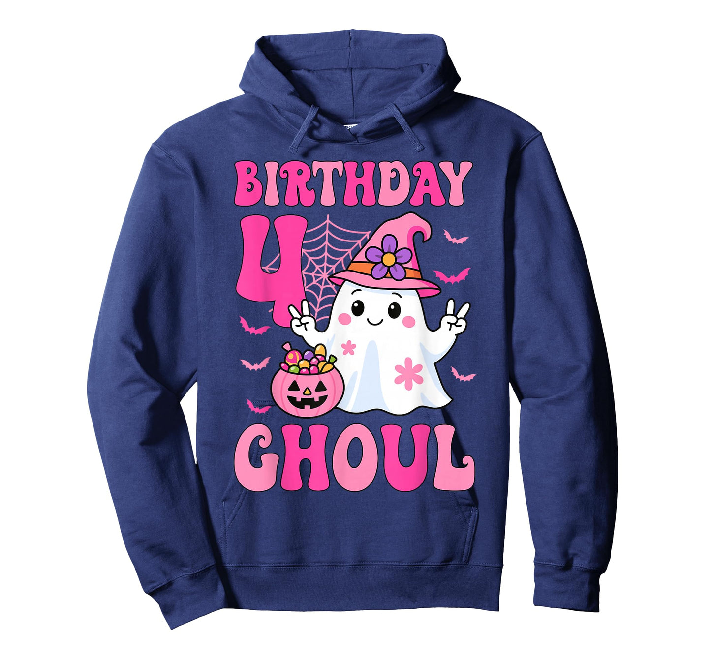 I'm 4 Years Old Girls Cute Ghost It's My 4th Birthday Ghoul T-Shirt