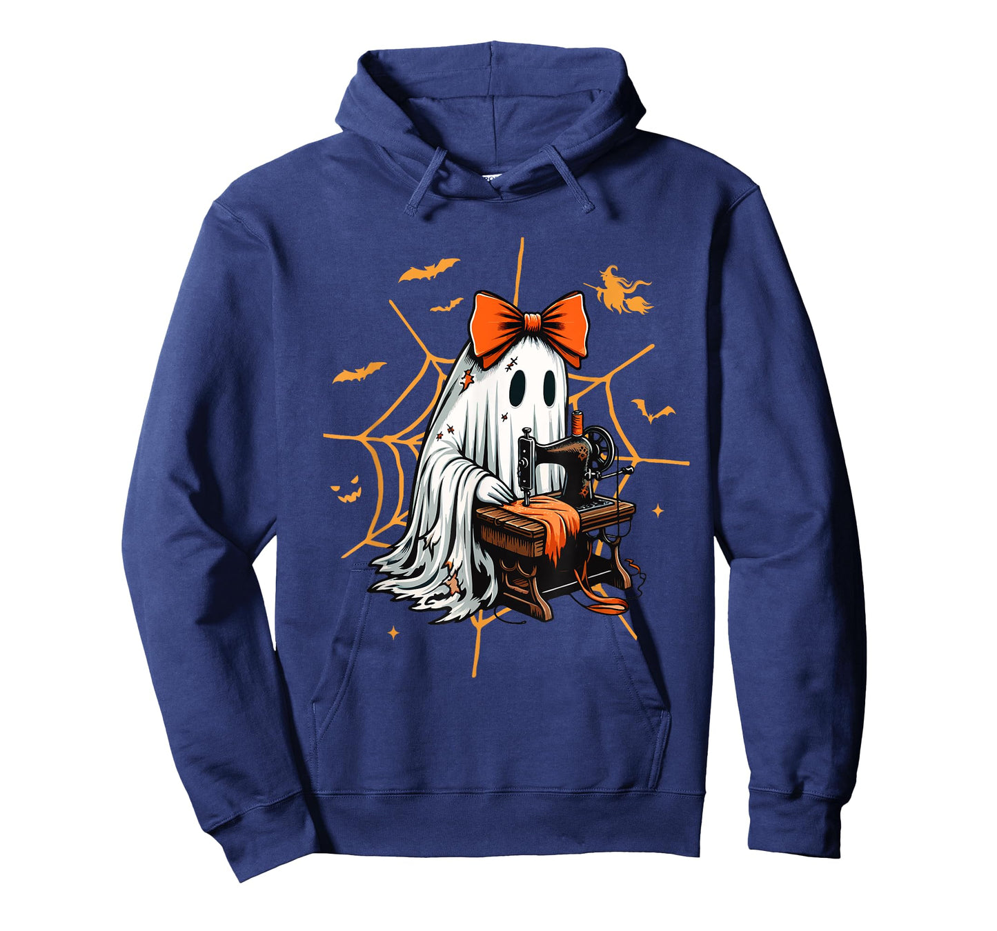 Cute Ghost Quilter Sewing Halloween Scary Costume Retro T-Shirt