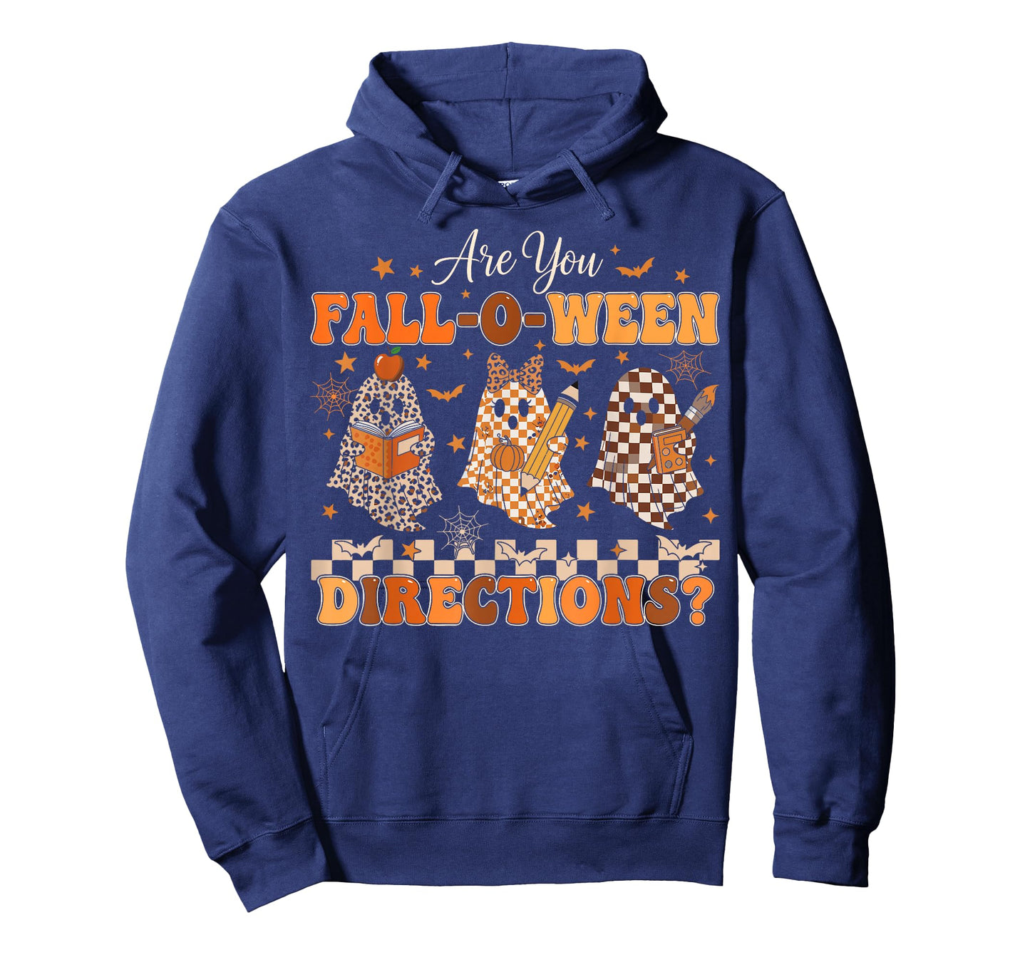 are You Fall O Ween Directions Funny Teacher Halloween Ghost T-Shirt