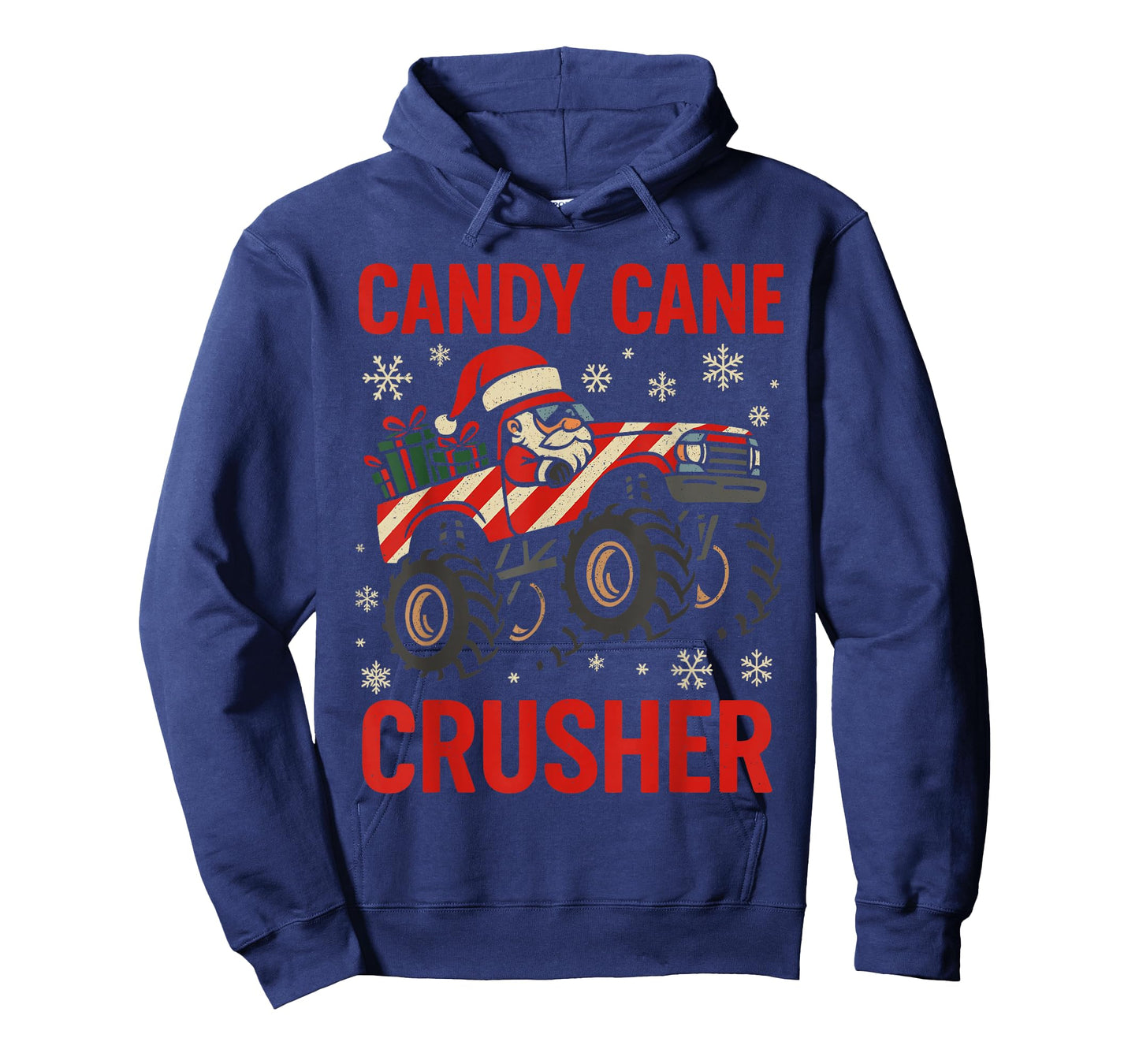 Funny Toddler Christmas Pajamas, Monster Truck Candy Cane T-Shirt