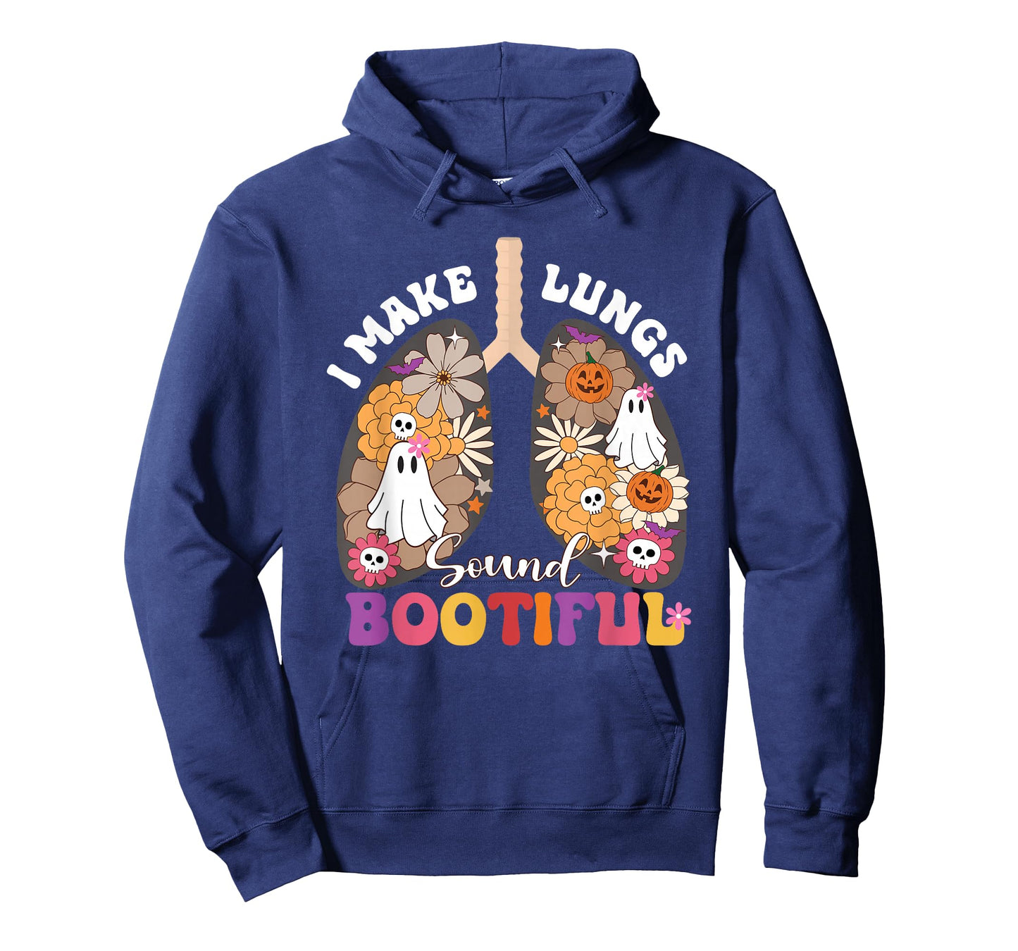 I Make Lungs Sound Bootiful NICU RT Halloween Lungs Ghost T-Shirt