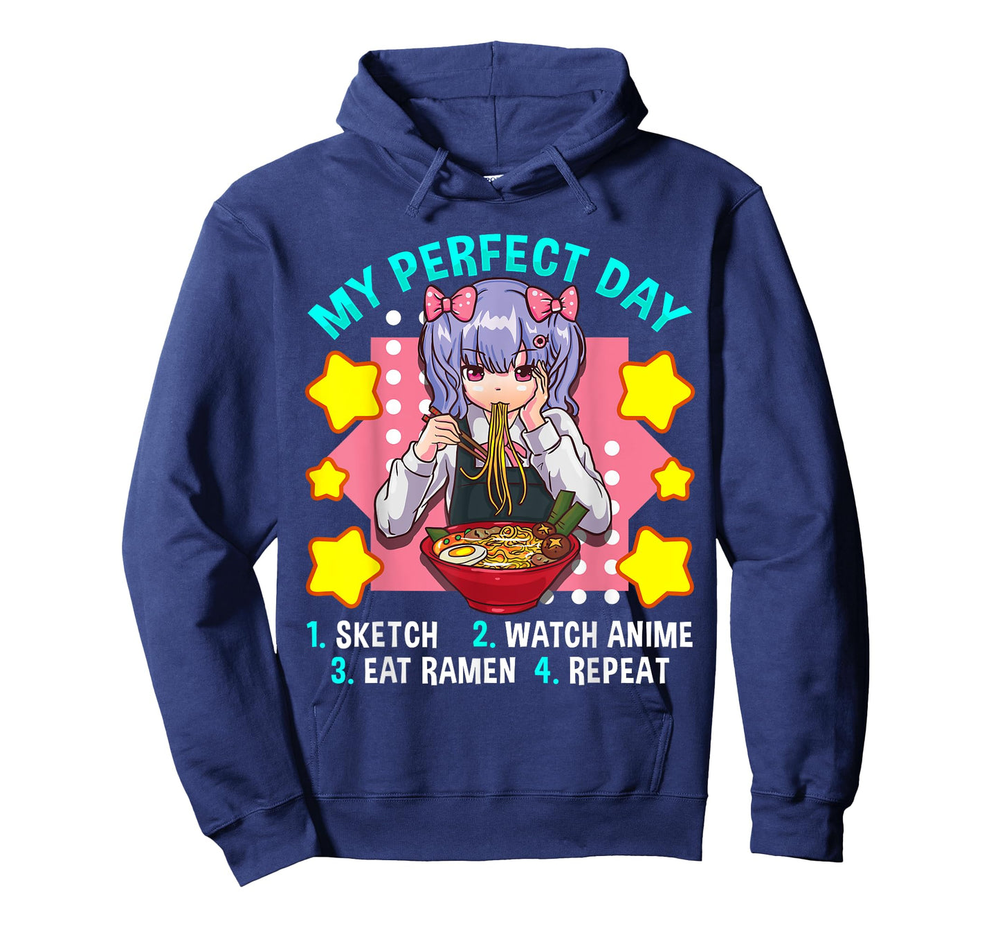 My Perfect Day Sketch Watch Anime Eat Ramen Repeat T-Shirt