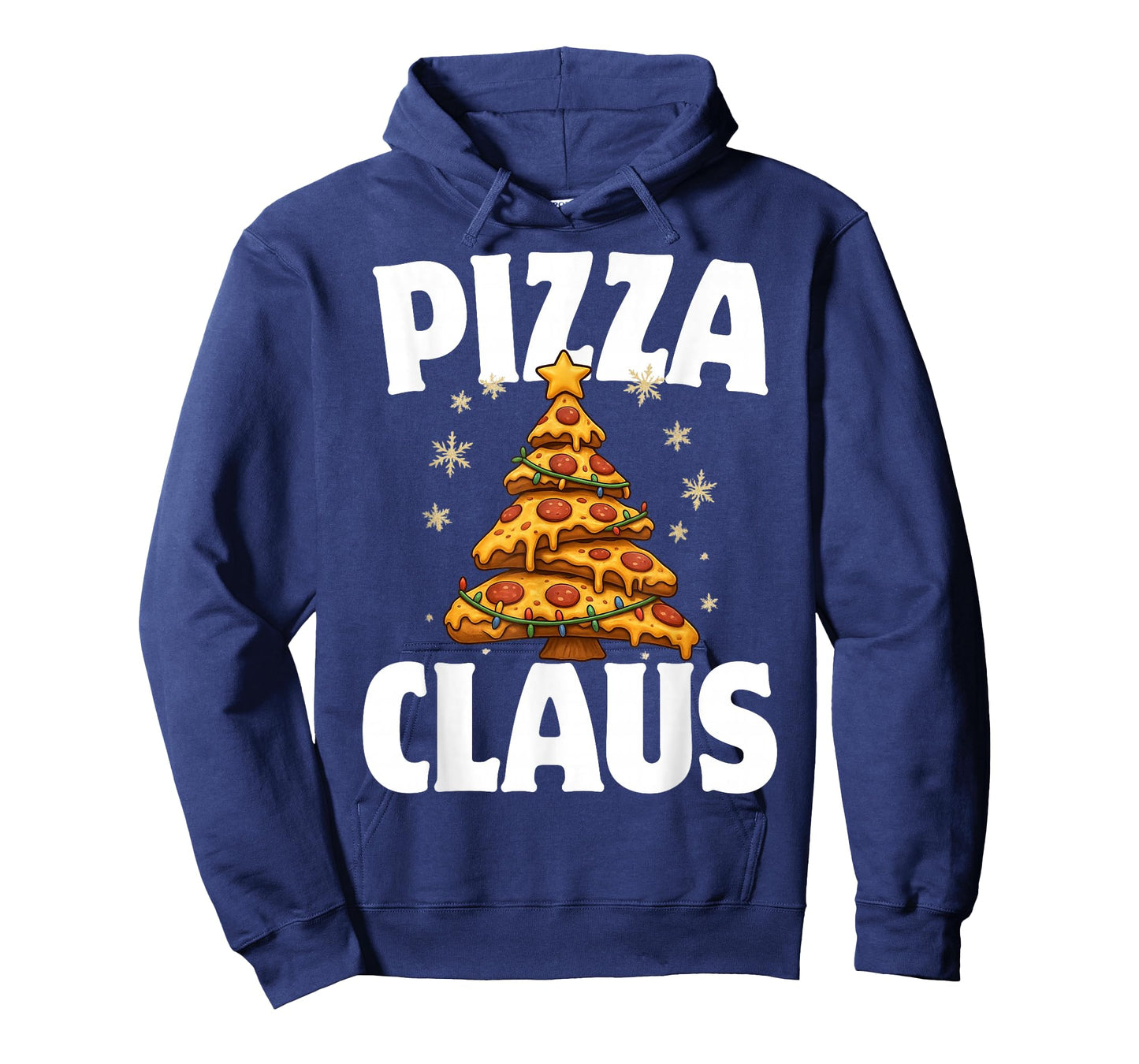 Pizza Christmas Tree Cheesy Holiday Food Pun Ugly Sweater T-Shirt