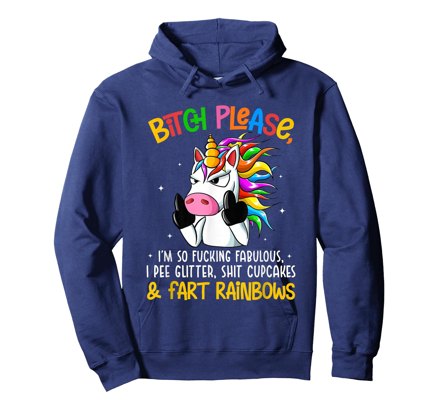 Bith Please Im So Fuking Fabulous I Pee Glitter Fun Unicorn T-Shirt