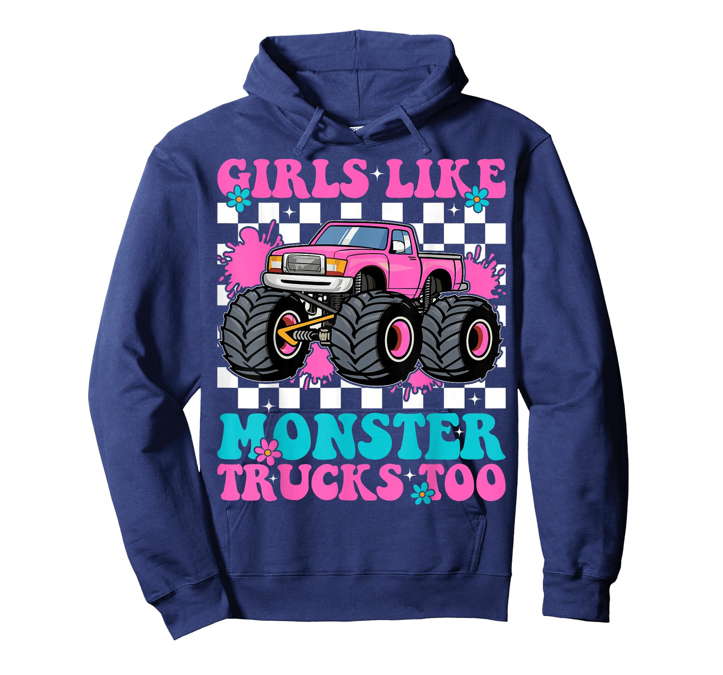 Girls Like Monster Trucks Too Groovy Monster Truck Girls T-Shirt