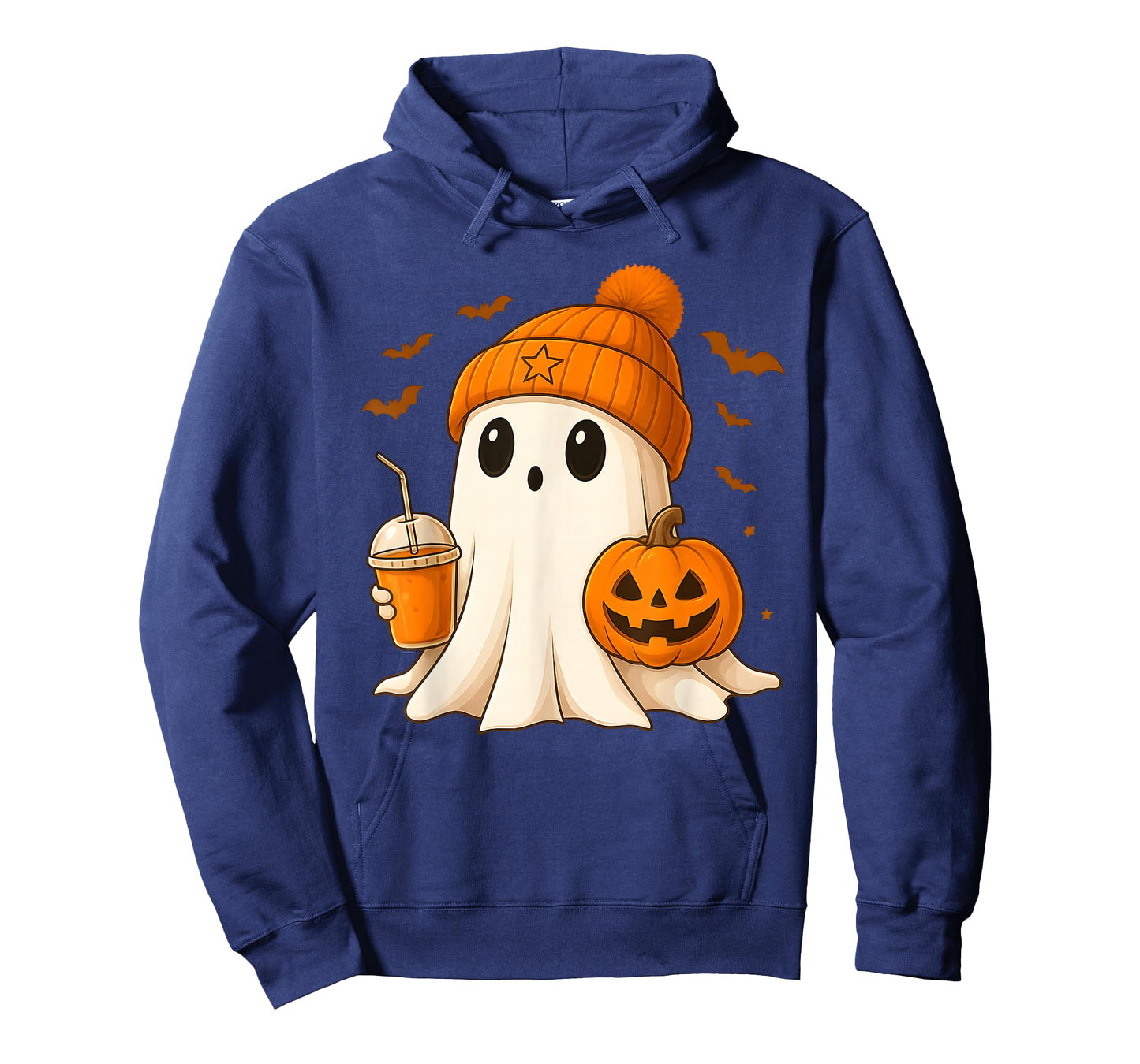 Halloween Cute Ghost Drink Pumpkin Men Women Halloween Ghost T-Shirt