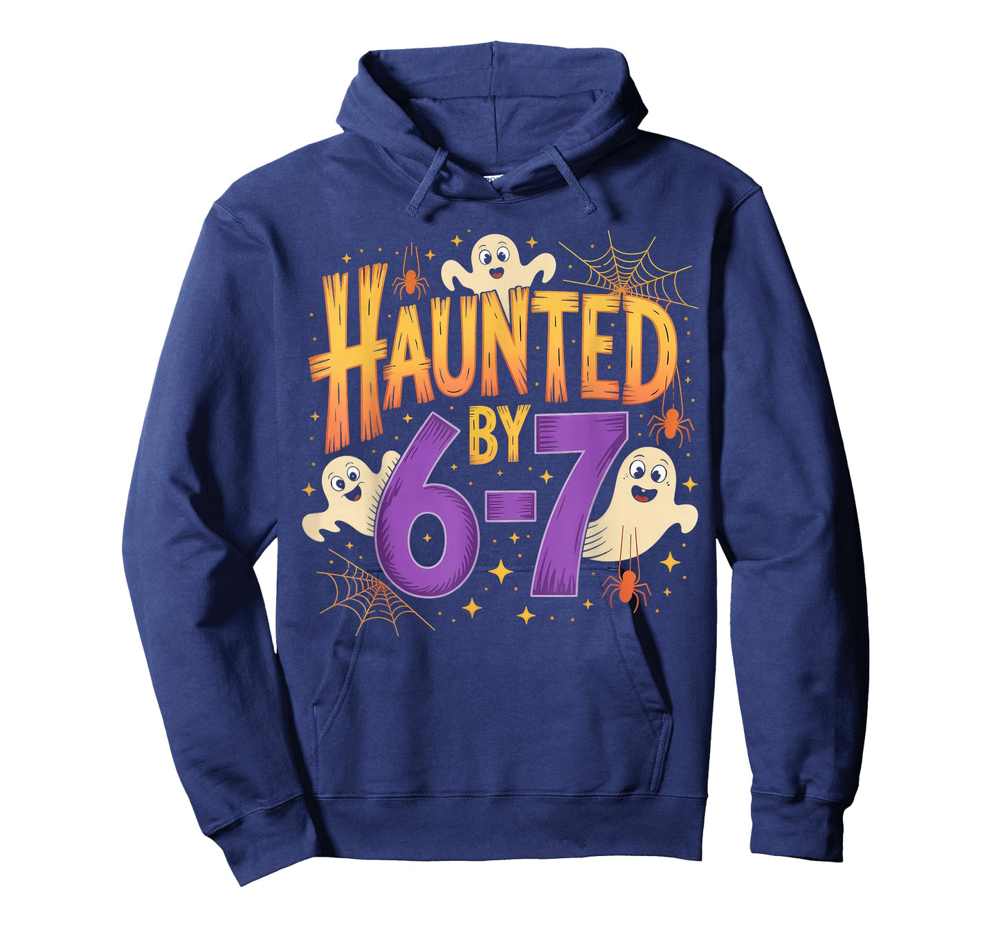 Haunted by 6-7 Halloween Ghosts and Spiders Design T-Shirt