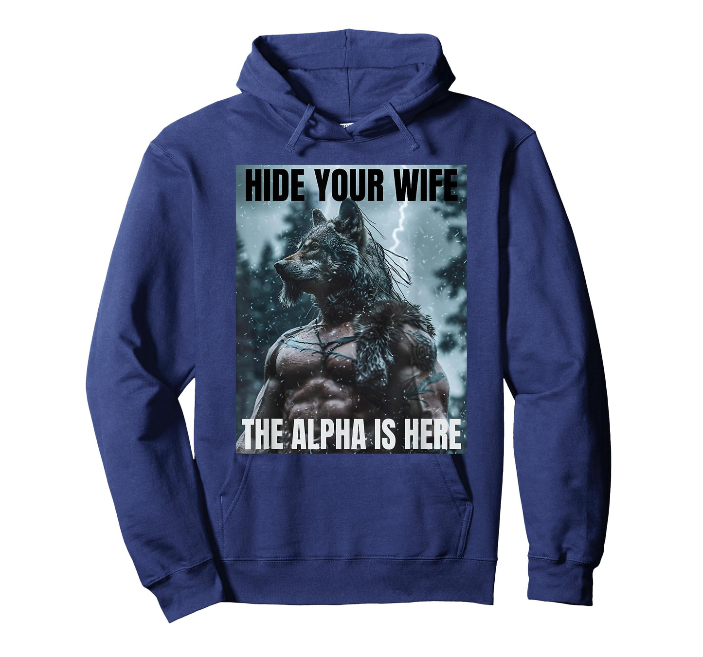 Hide Your Wife Funny Cringy Werewolf Meme Cringe Alpha Wolf T-Shirt