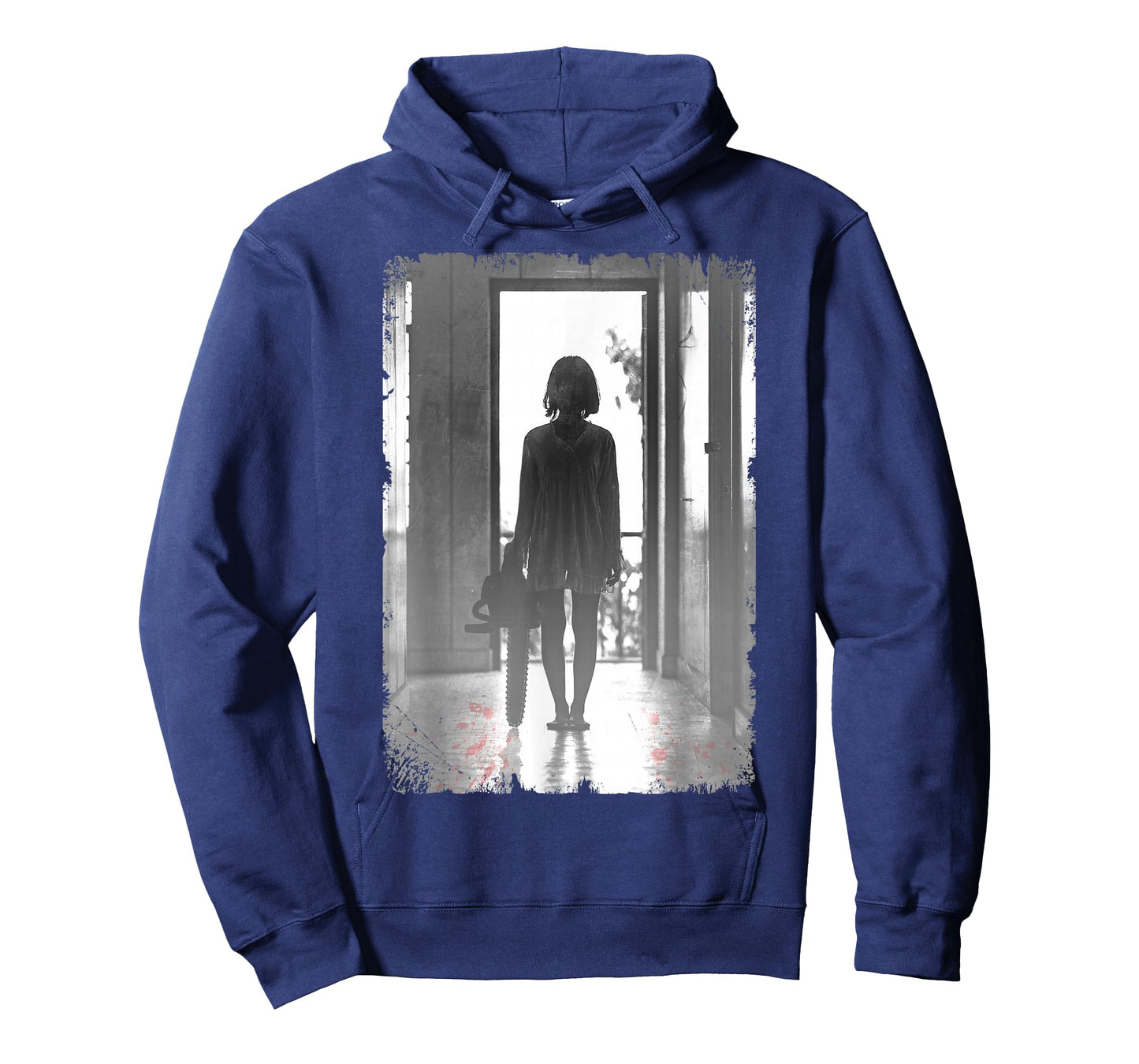 Creepy Chainsaw Girl Horror Dark Art T-Shirt