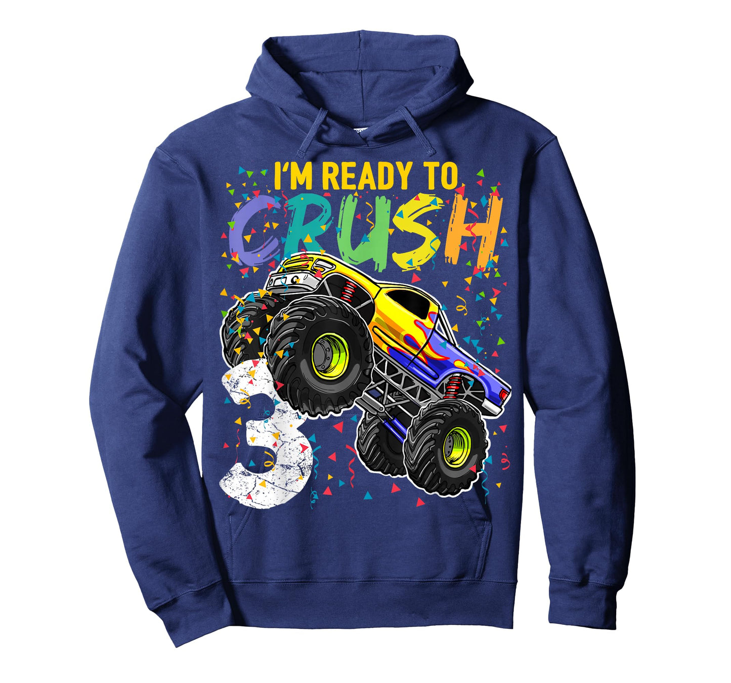 I'm Ready to Crush 3 Monster Truck 3rd Birthday Gift Boys T-Shirt