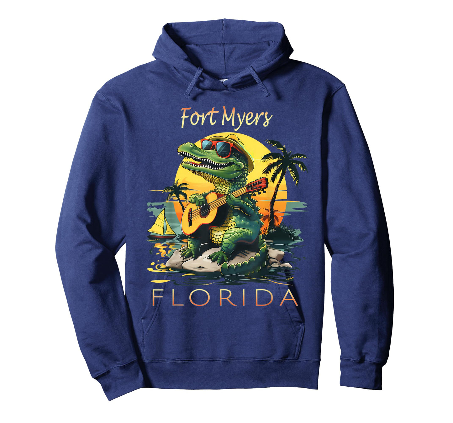Fort Myers Florida Vacation Cute Alligator Sunset Souvenir T-Shirt