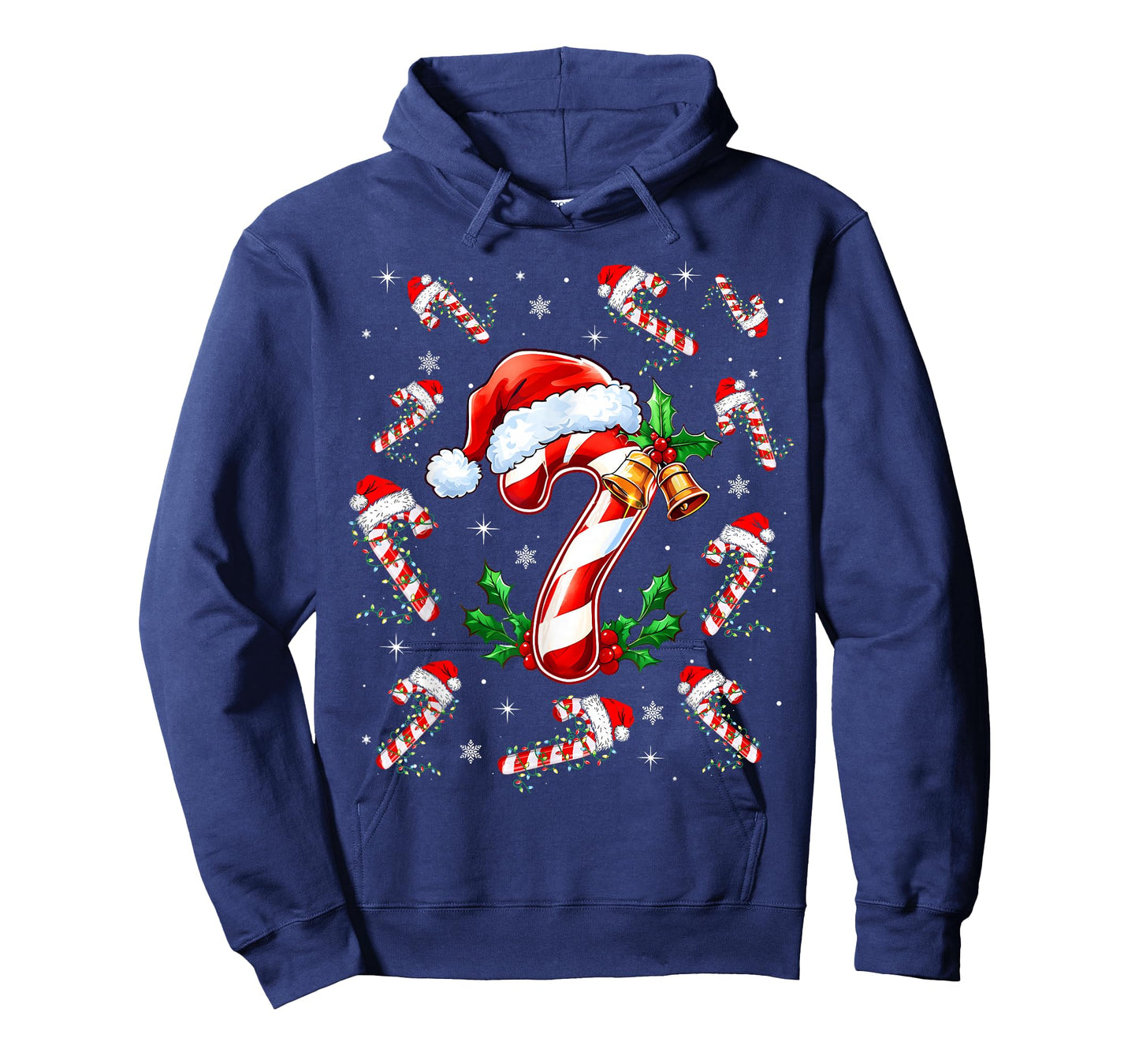 Christmas Fun Six Seven 6 7 Meme Slang Couples Candy Cane T-Shirt