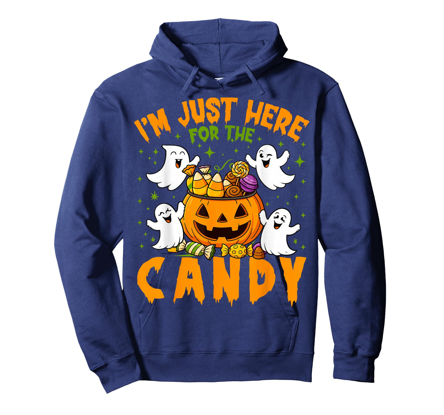 I'm Just Here for The Candy Funny Ghost Halloween Boys Girls T-Shirt