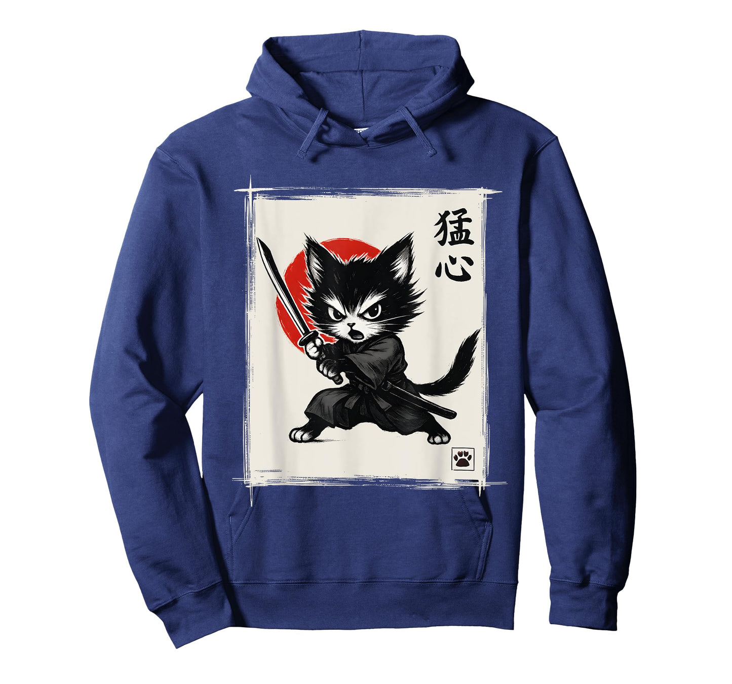 Japanese Kitten with Katana Samurai Cat T-Shirt