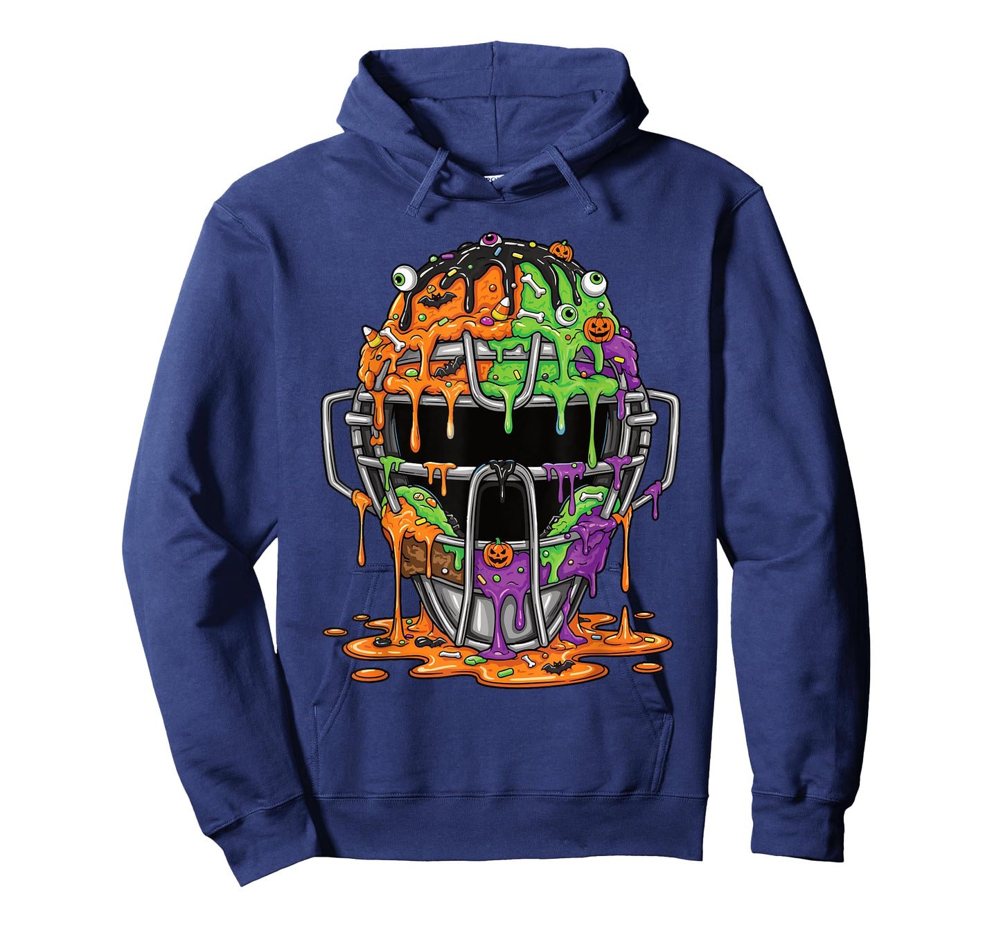 Baseball Catcher Mask Ice Cream Dripping Halloween Baseball T-Shirt