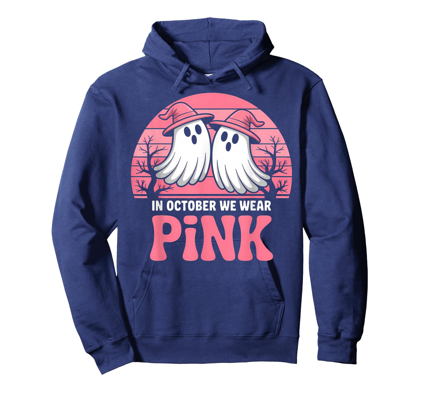 in October We Wear Pink Breast Cancer Awareness Halloween T-Shirt