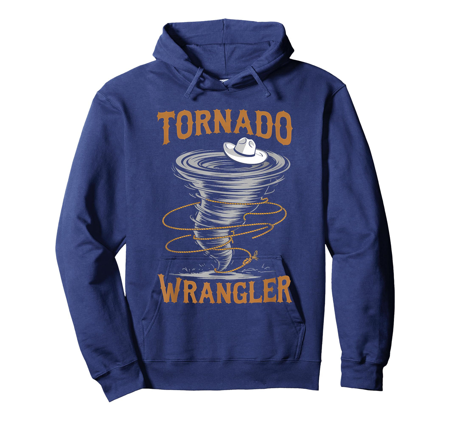 Bold Western Cowboy Graphic Design Tornado Wrangler T-Shirt