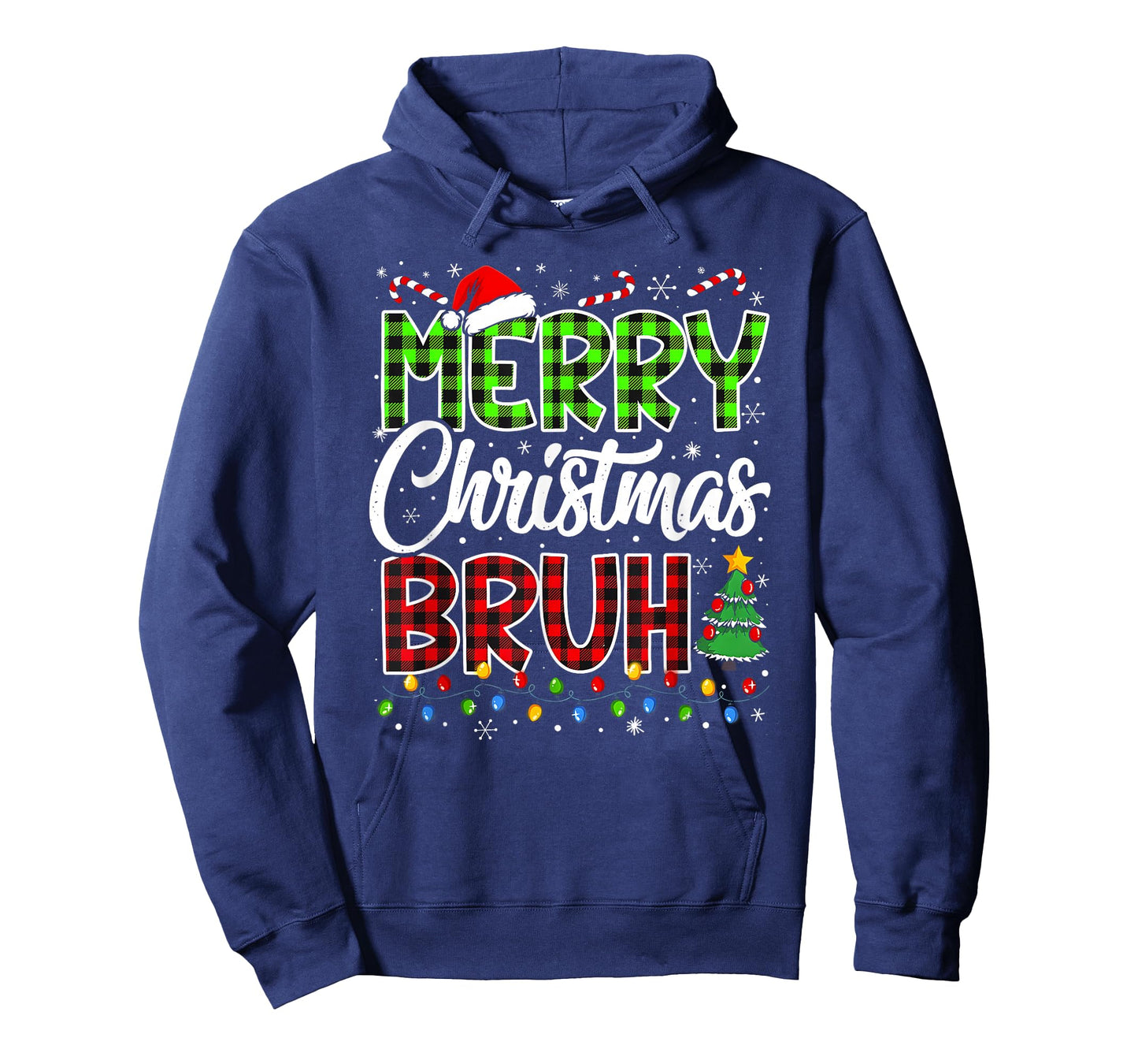 Merry Christmas Bruh Funny Teens Boys Kids Meme Xmas Lights T-Shirt