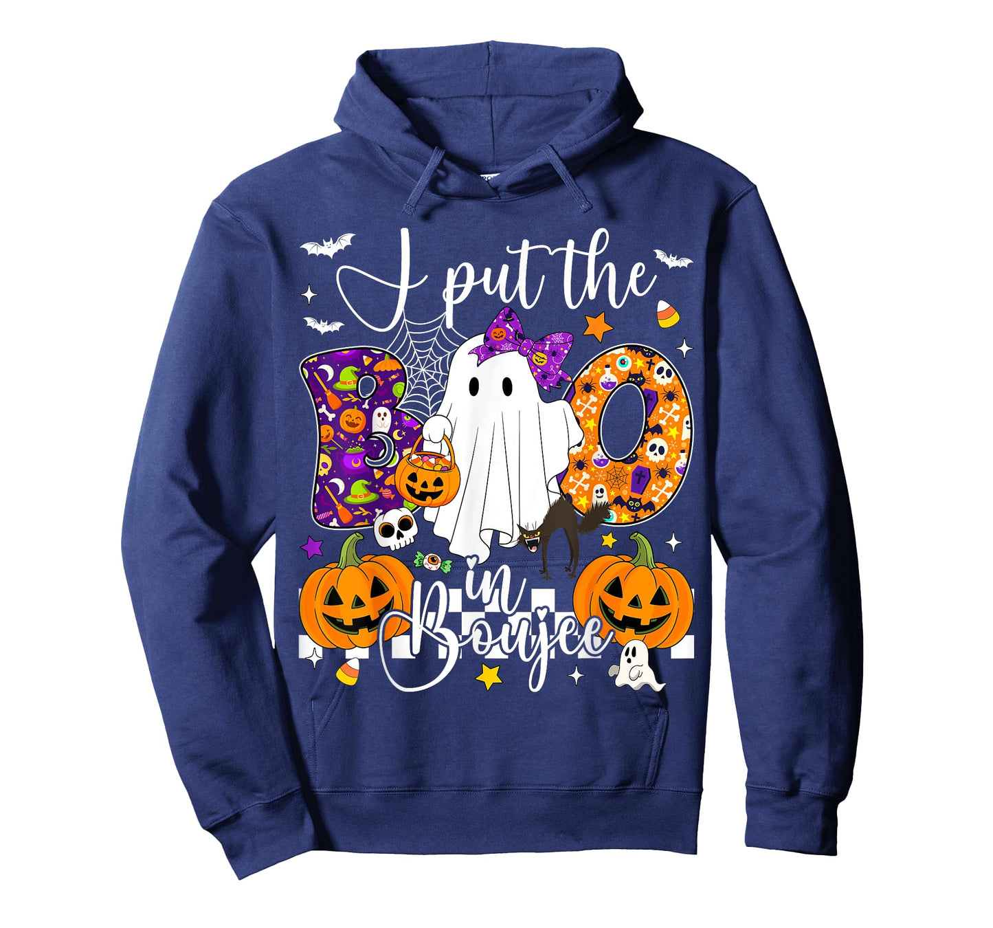 I Put The Boo in Boujee Cut Ghost Halloween Spooky Season T-Shirt