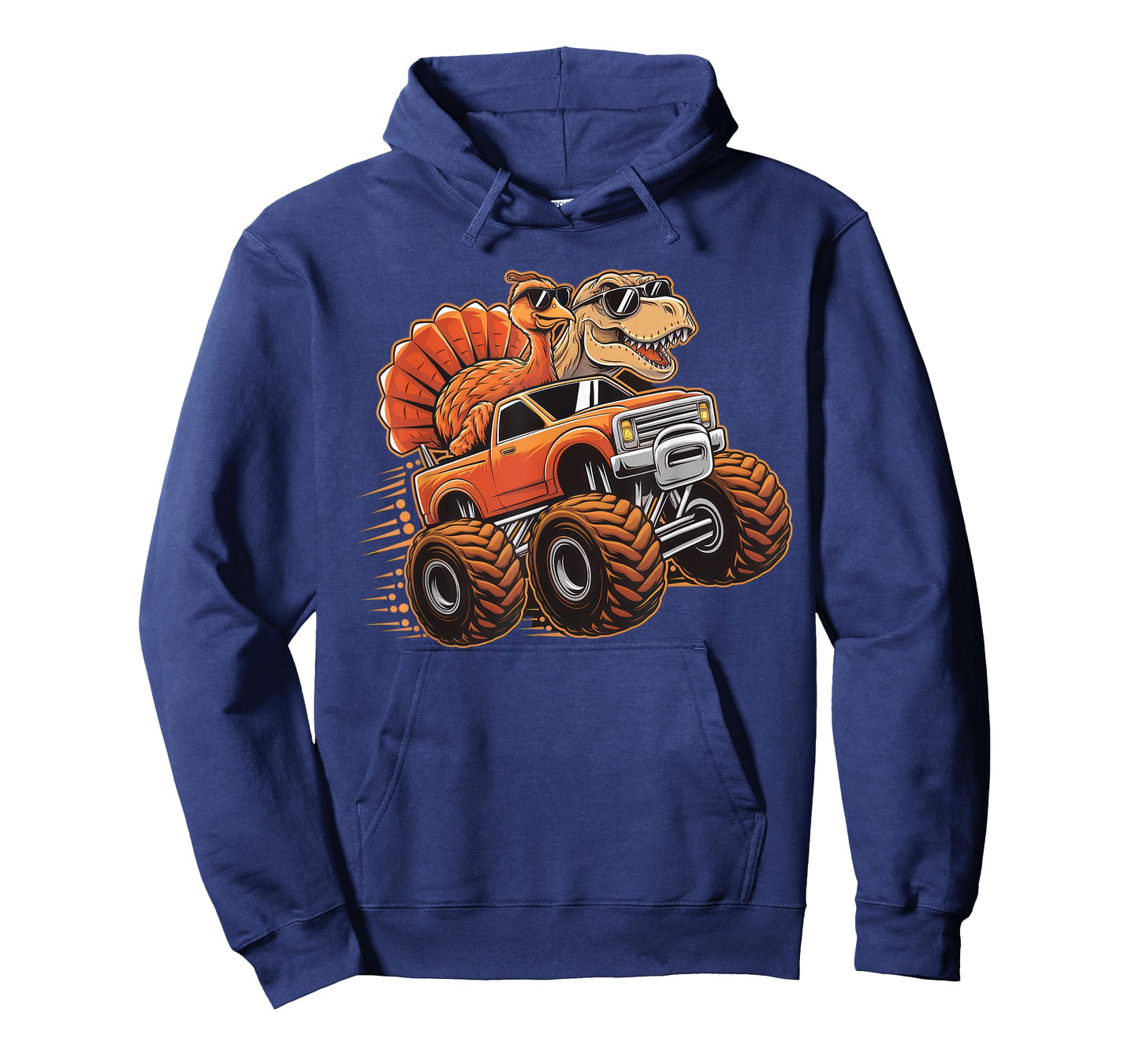 Monster Truck Thanksgiving Dinosaur Shirt Kids Boys Toddlers T-Shirt