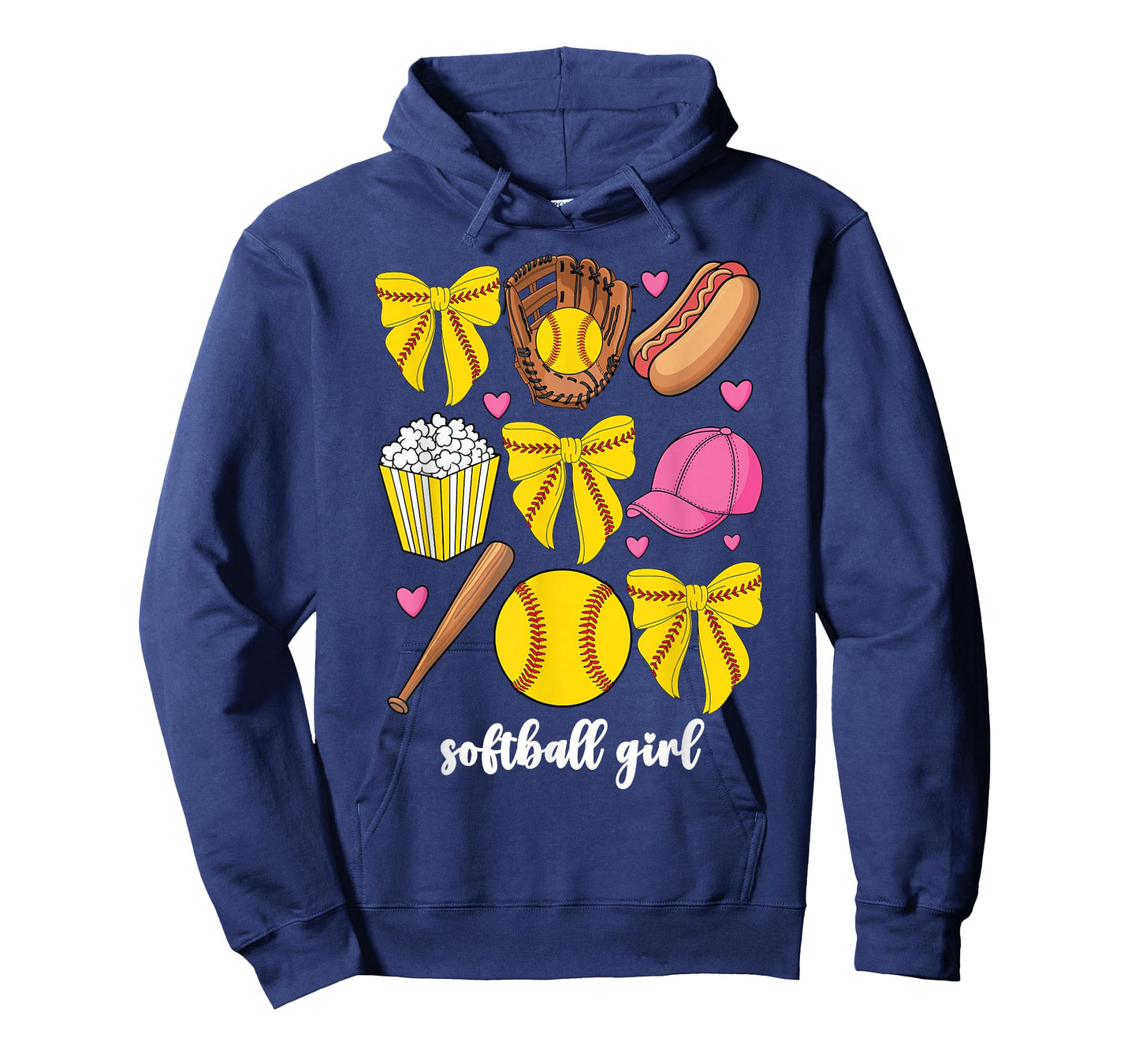 Cute Softball Coquette Bow For Women Girls Softball Girl T-Shirt
